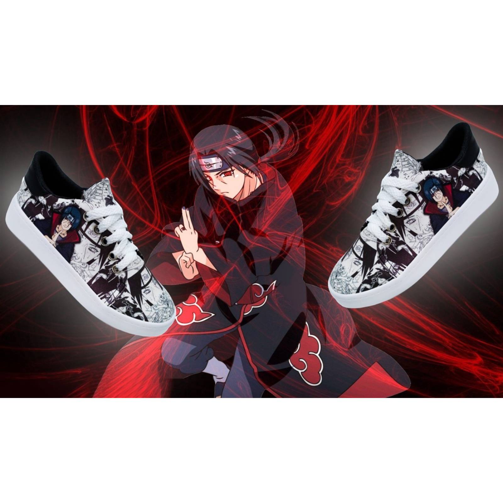 Tenis Itachi Manga Anime Agujeta Akatsuki Uchiha 425-BIU Bco.