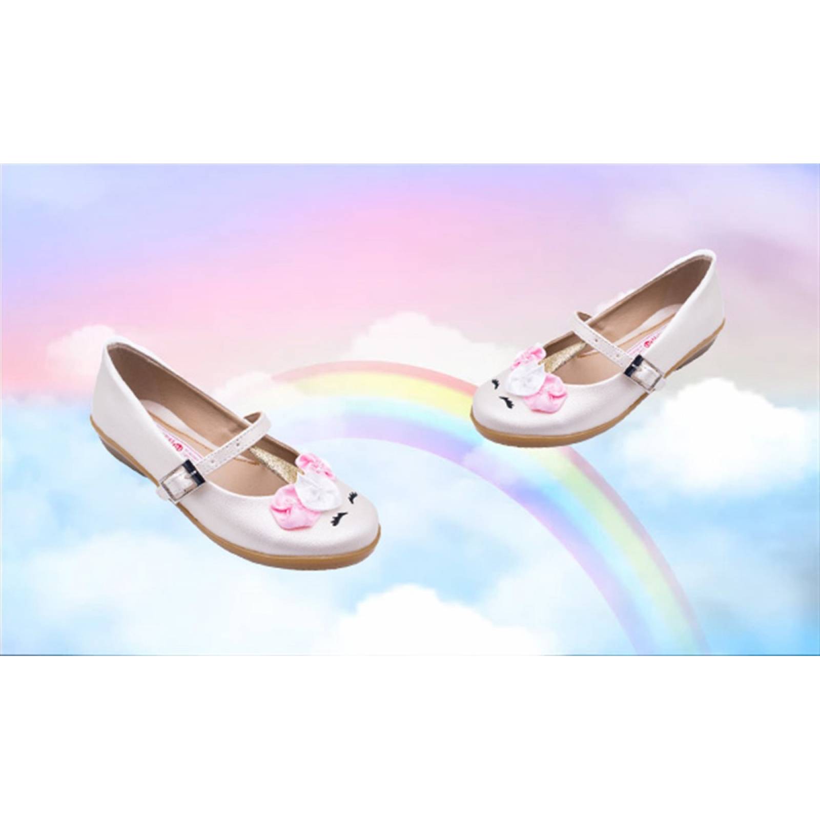 Zapato Niñas Zapatilla Unicornio Princesa 01-p Perla (12.0 - 21.5)
