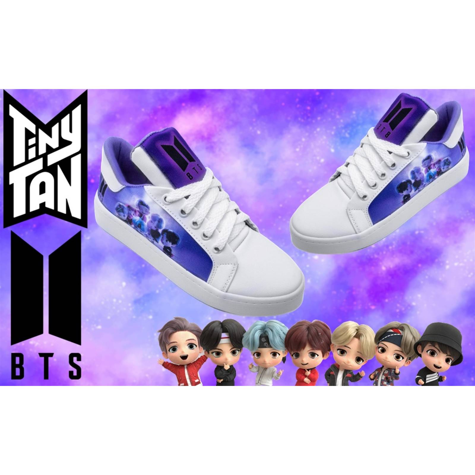 Tenis Bts K-pop Personajes TinyTan Bt21 Army Juvenil 421-BL.