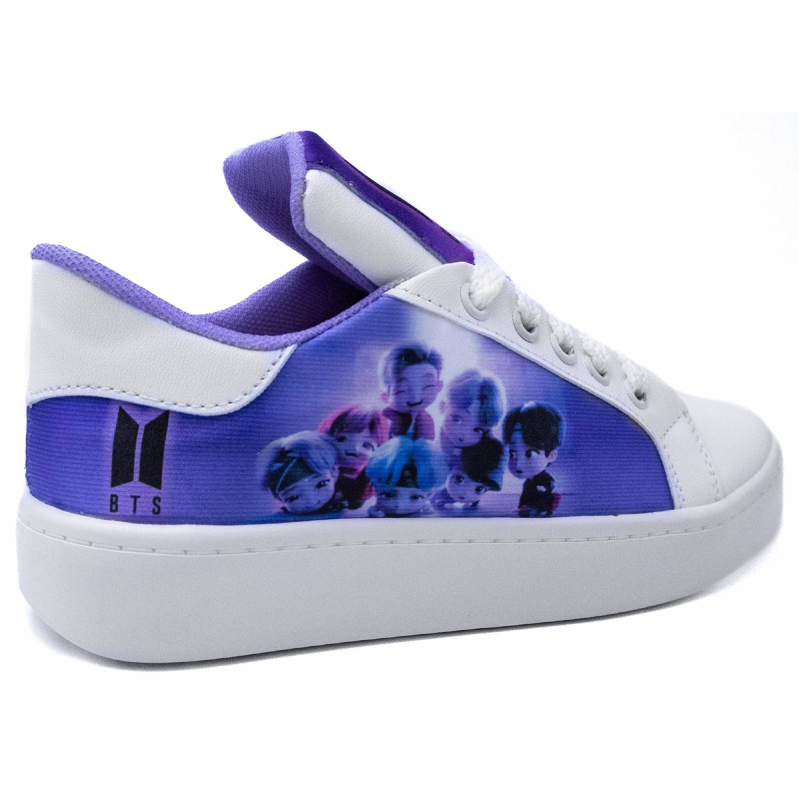 Tenis Bts K-pop Personajes TinyTan Bt21 Army Juvenil 421-BL.