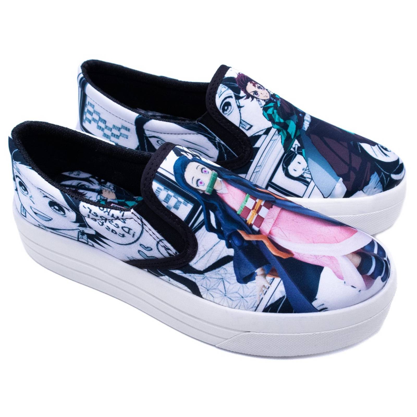 Tenis Nezuko Tanjiro Kamado Anime Elástico Slip On 430-2-BNT