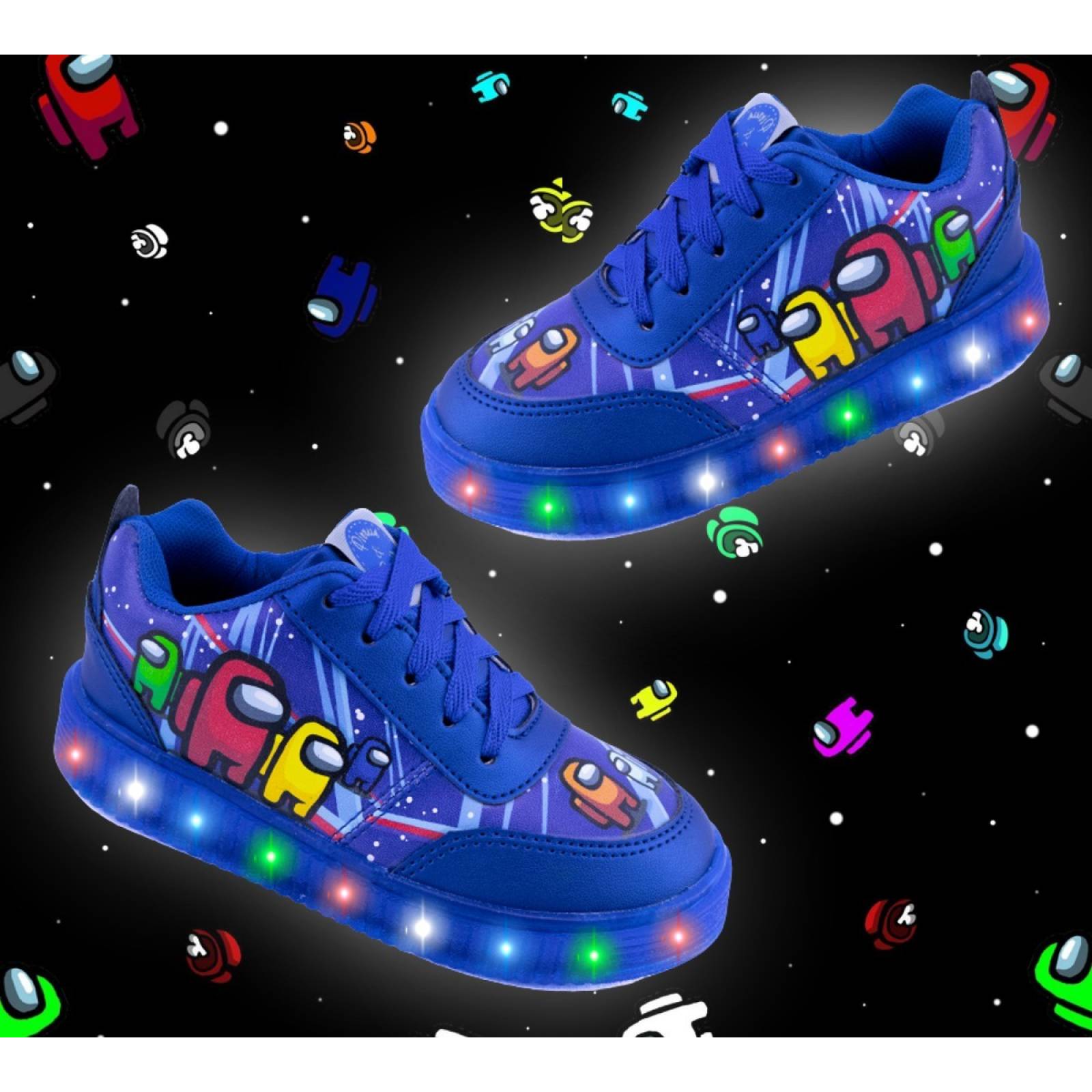 Tenis Among Niño Luces Led Impostor Videojuego 770-RAU 12-21 (12.0 - 21.0).