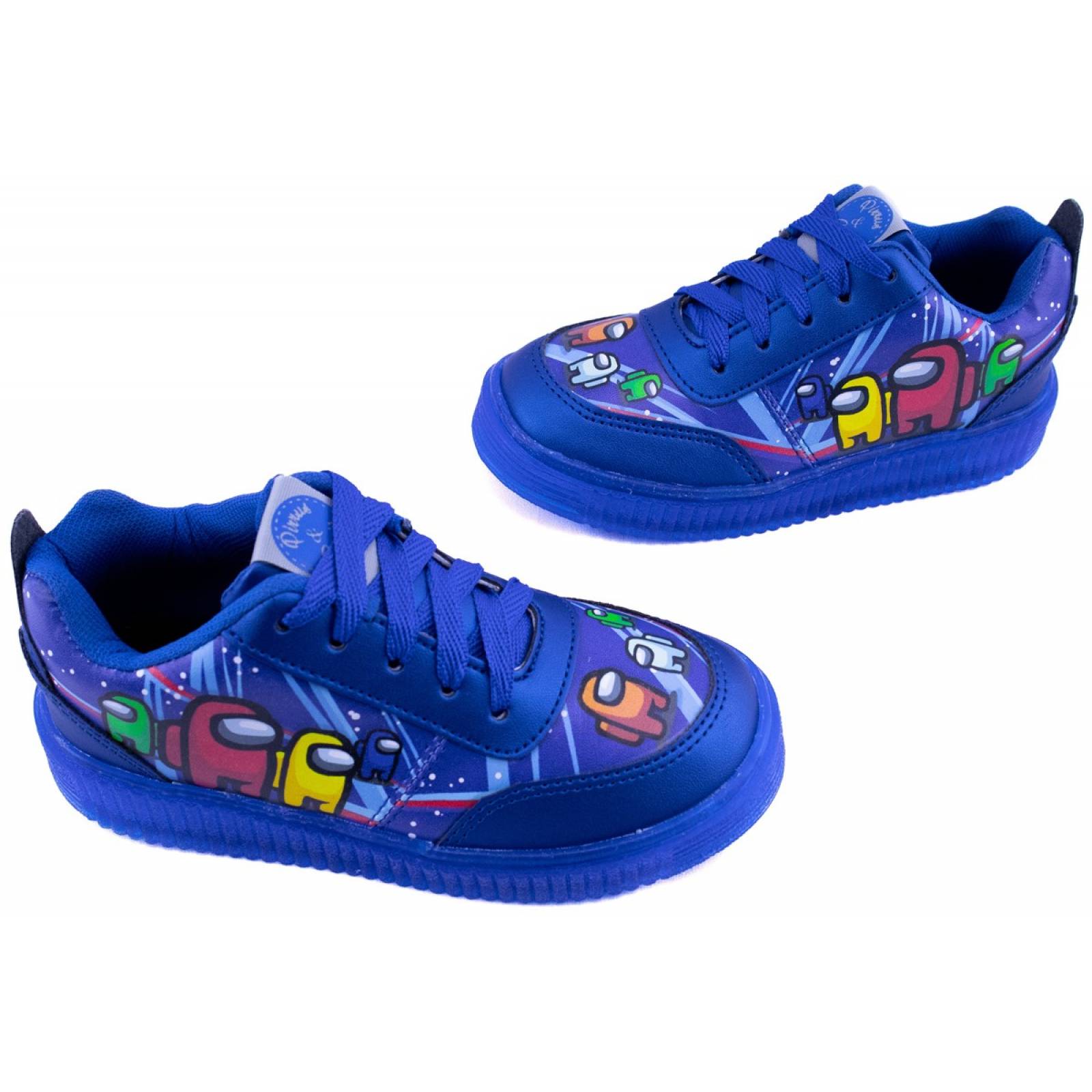 Tenis Among Niño Luces Led Impostor Videojuego 770-RAU 12-21 (12.0 - 21.0).