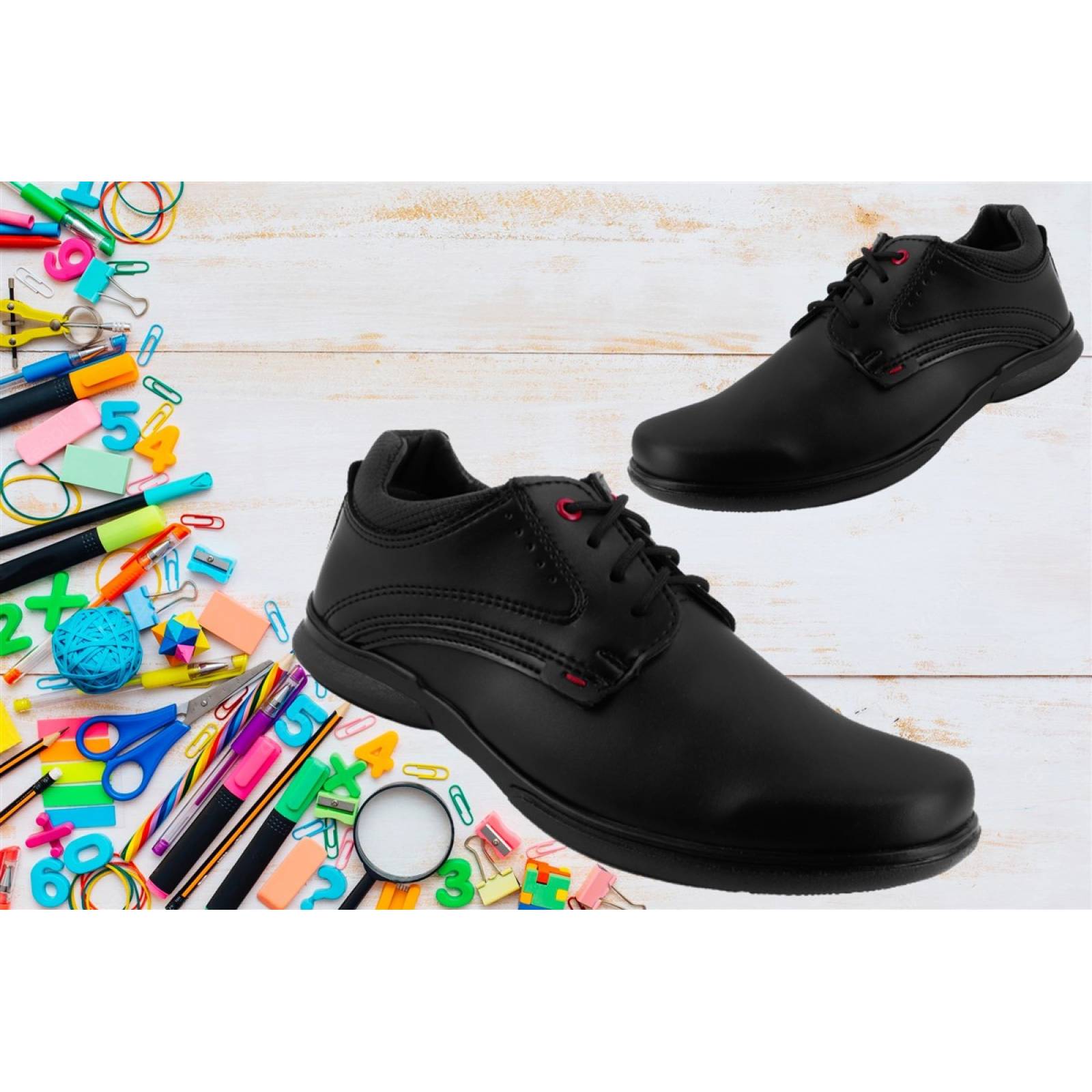 Zapatos Joven Escolares Arco Ortopedico Cosidos 900-N 22-30.