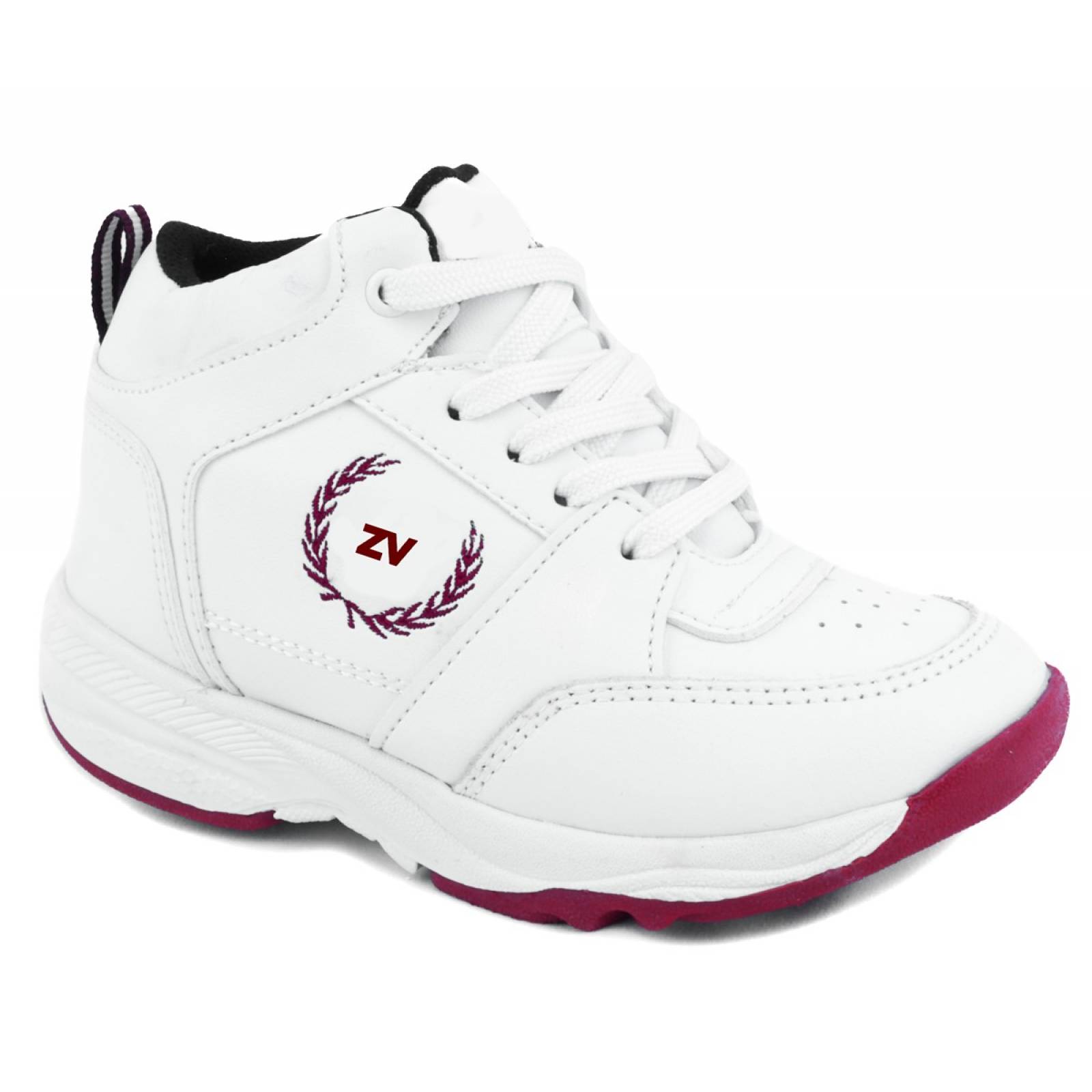 Tenis Escolar Blanco Arco Ortopédico 100%Piel 604-BV 12-21.5 (12.0 - 21.5)