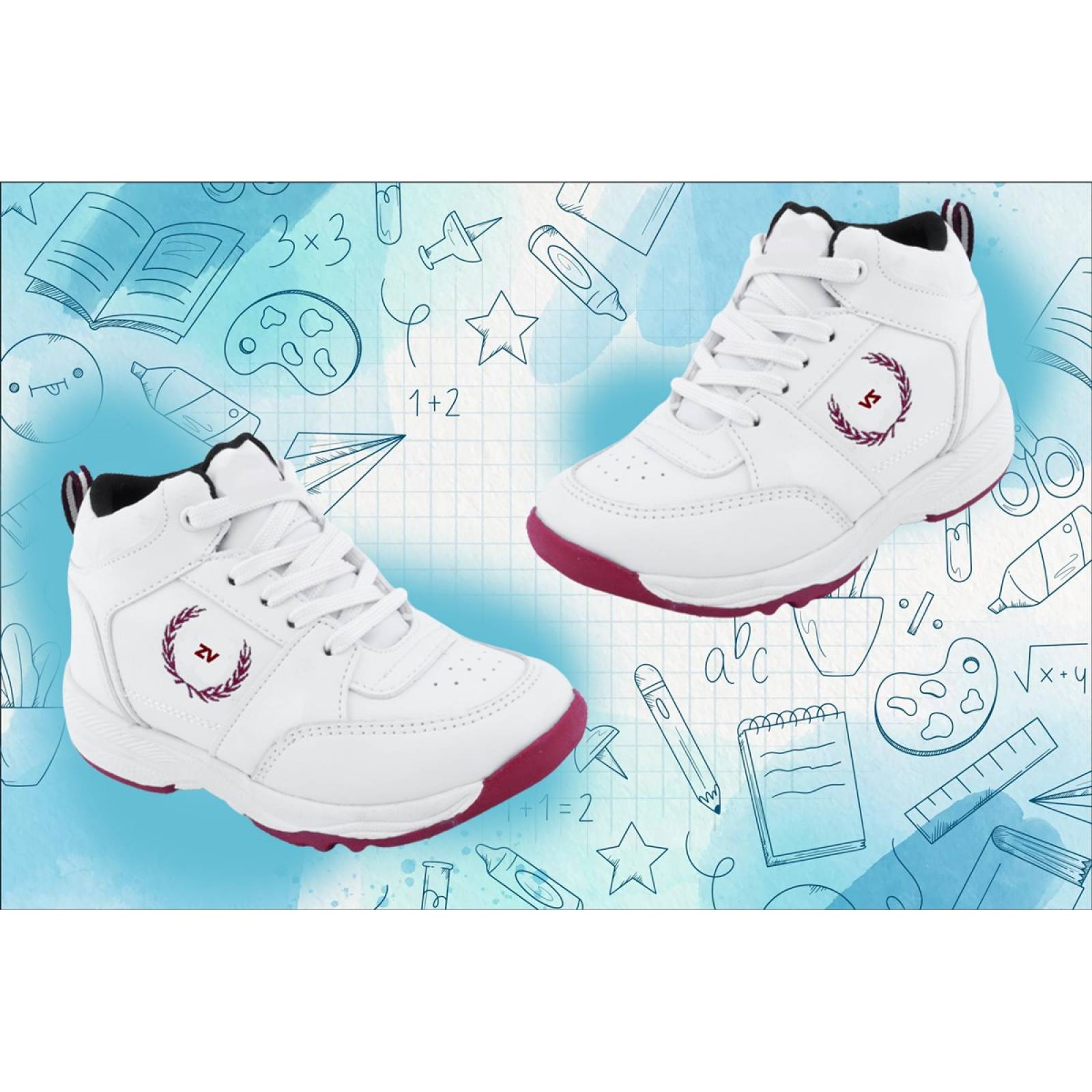 Tenis Escolar Blanco Arco Ortopédico 100%Piel 604-BV 12-21.5 (12.0 - 21.5)