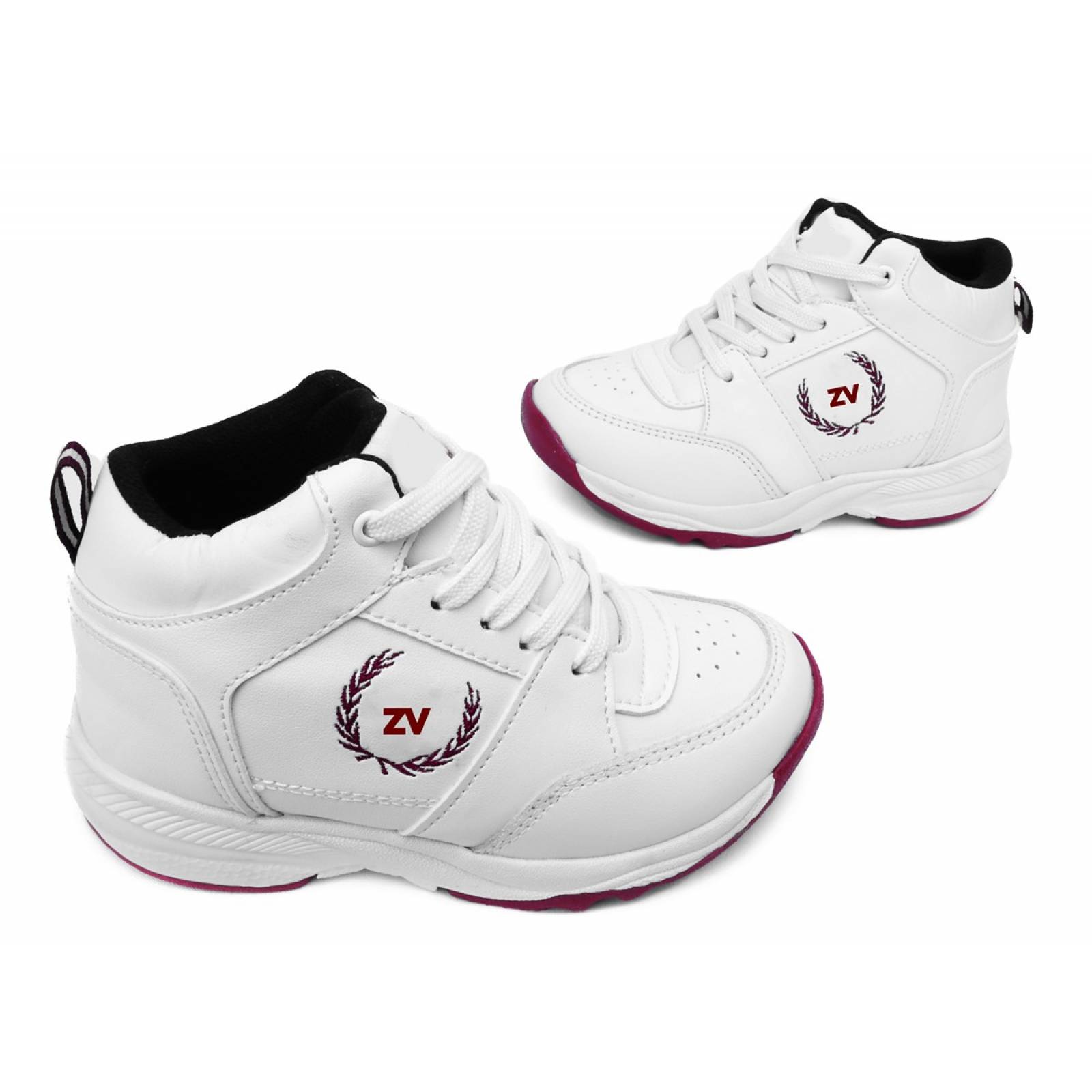 Tenis Escolar Blanco Arco Ortopédico 100%Piel 604-BV 12-21.5 (12.0 - 21.5)