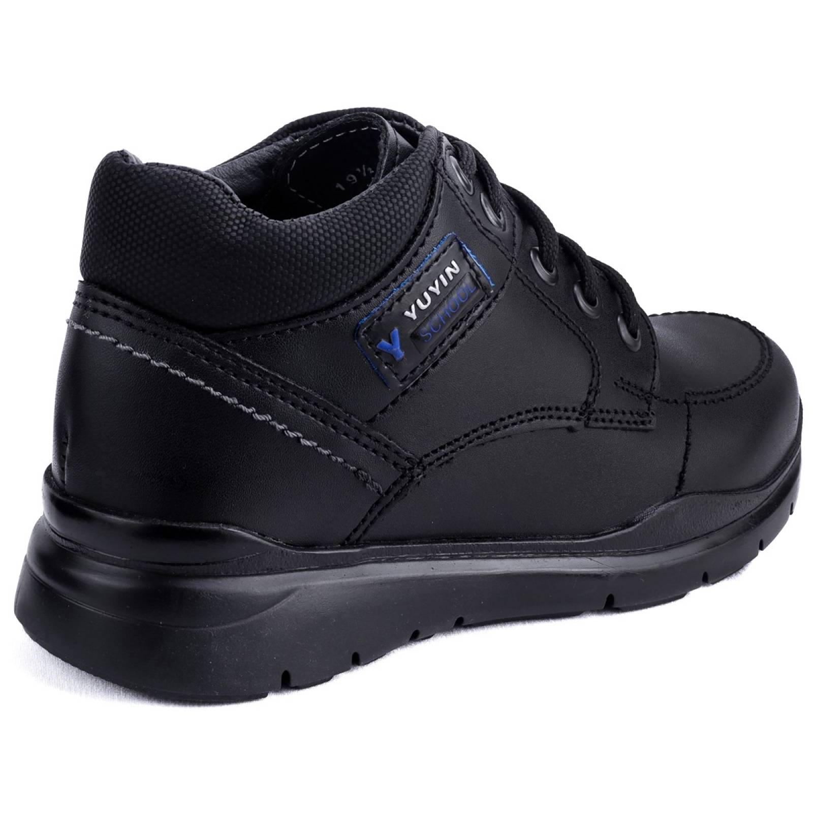 Zapato Botas Escolares Yuyin 100% Piel Arco 20231-N (12.0 - 21.5)