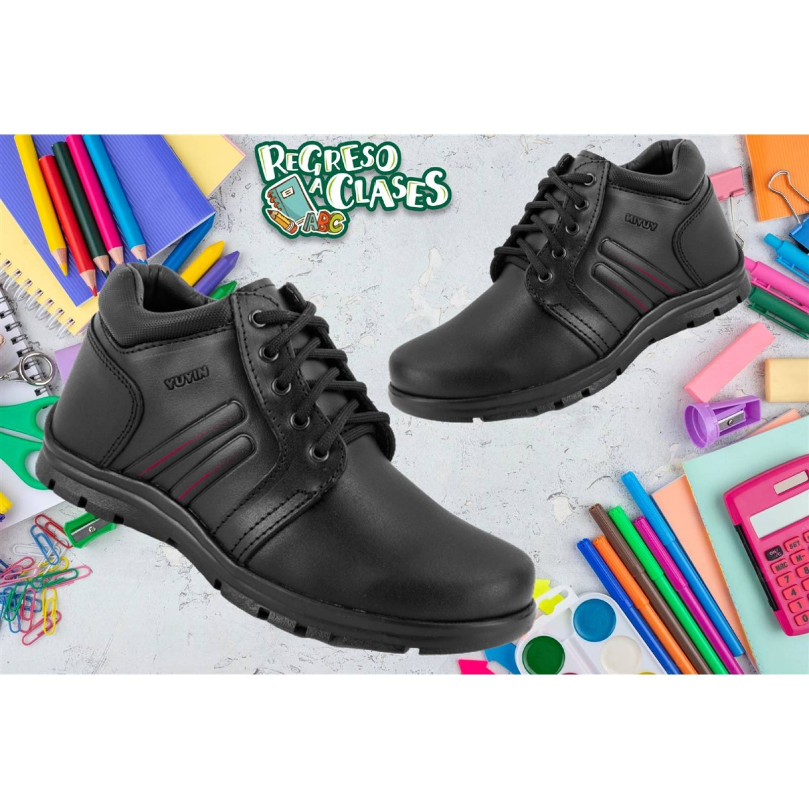 Zapato Botas Escolares Yuyin 100% Piel Arco 28281-N 22 AL 26