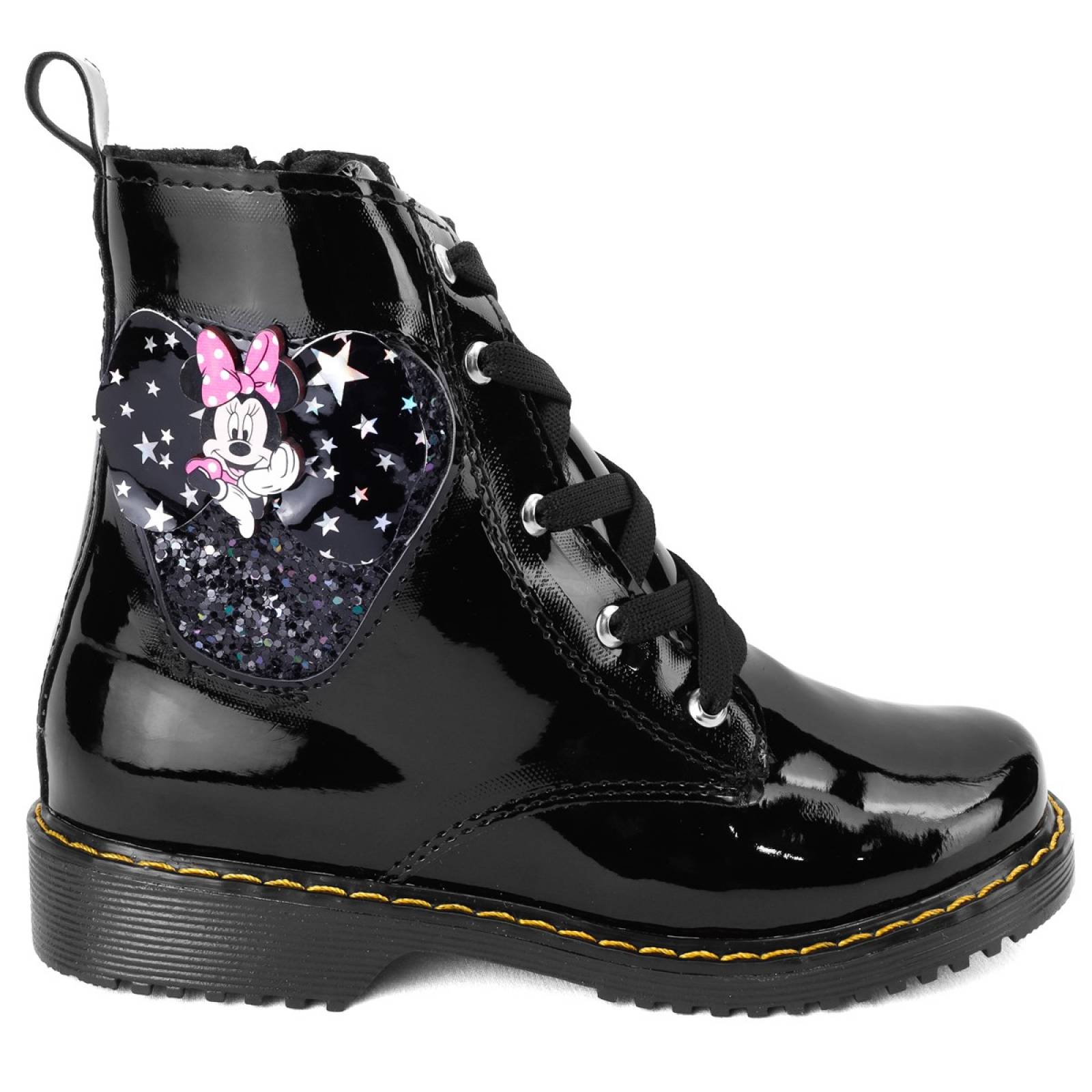 Botas Niña Mimi Arco Ortopedico Charol Negro Casual 6021-NM (12.0 - 21.5)