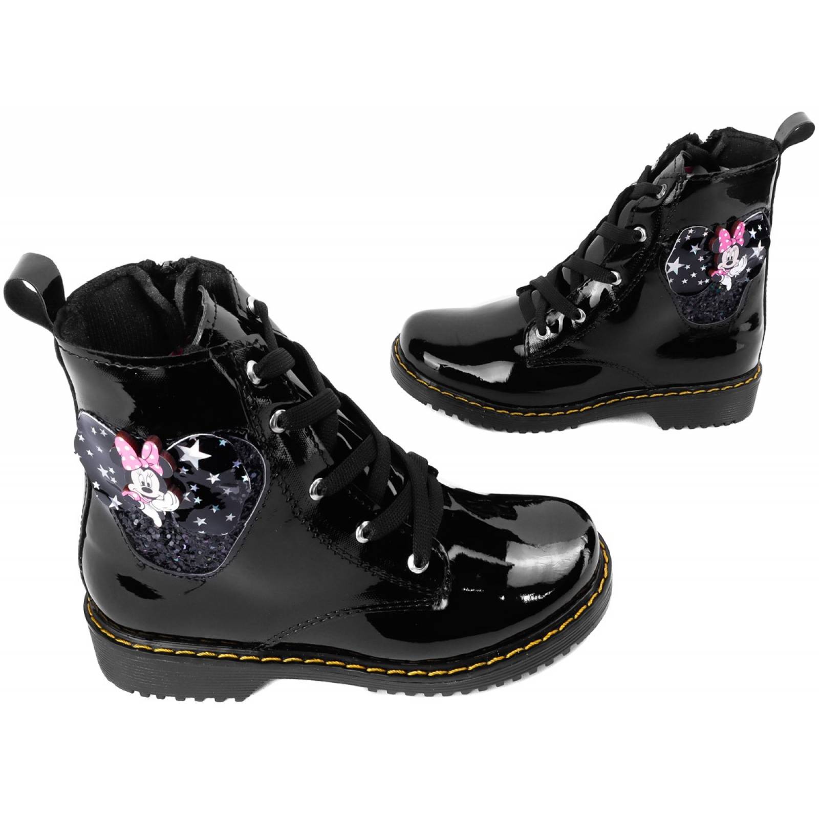 Botas Niña Mimi Arco Ortopedico Charol Negro Casual 6021-NM (12.0 - 21.5)