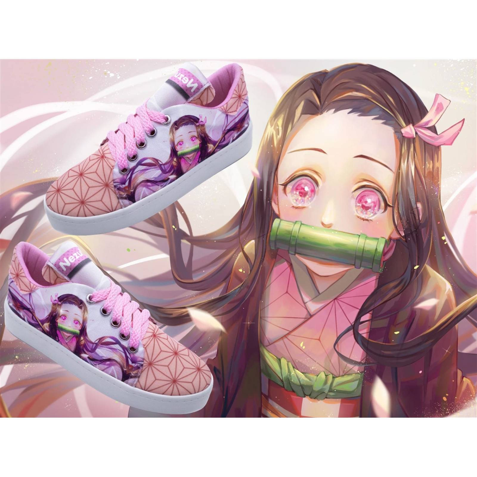 Tenis Nezuko Kamado Kimetsu No Yaiba Anime Rosa 426-RN 12-17 (12.0 - 17.0)
