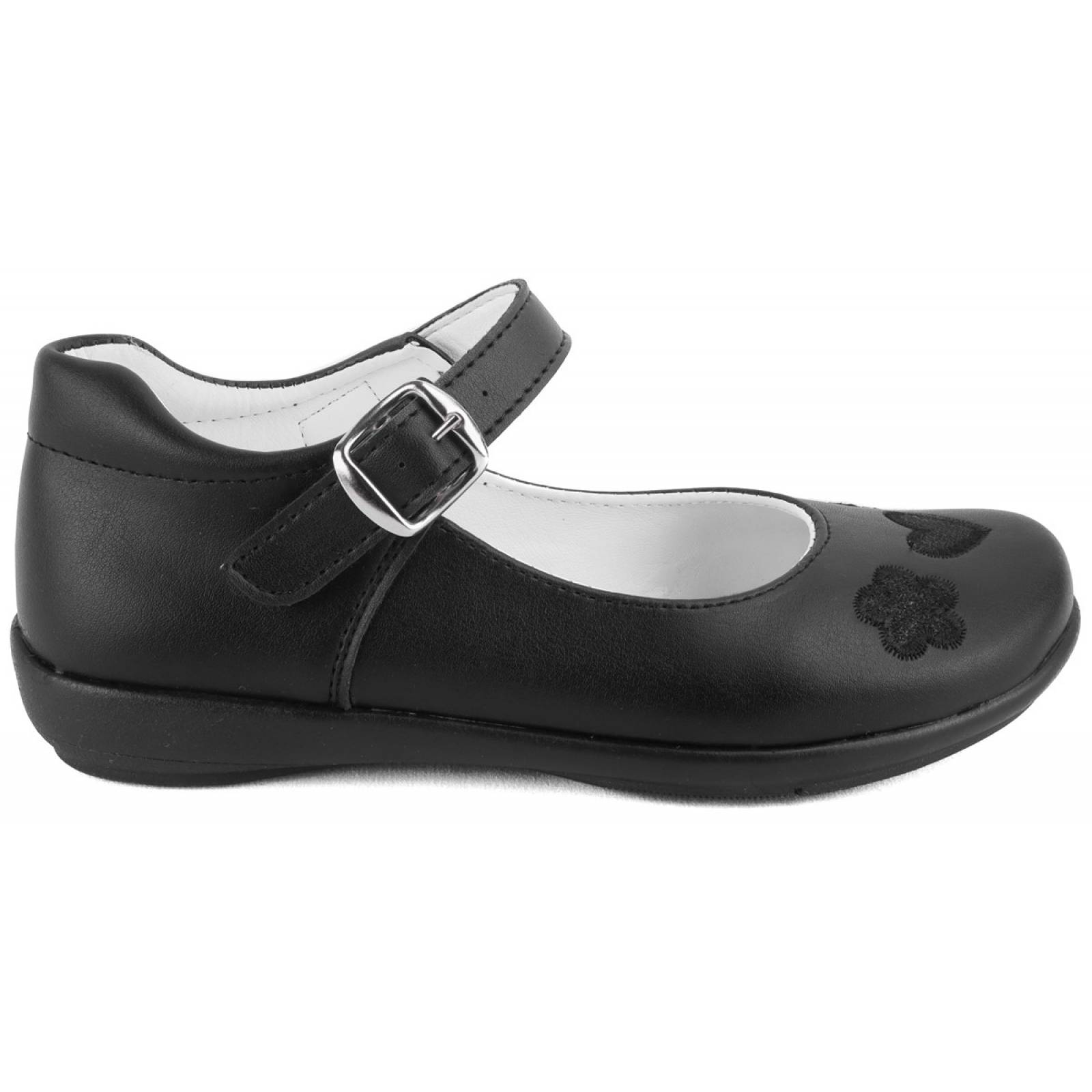 Zapato Escolares Niña Arco Soporte Flats Negros 2395-N 22-26
