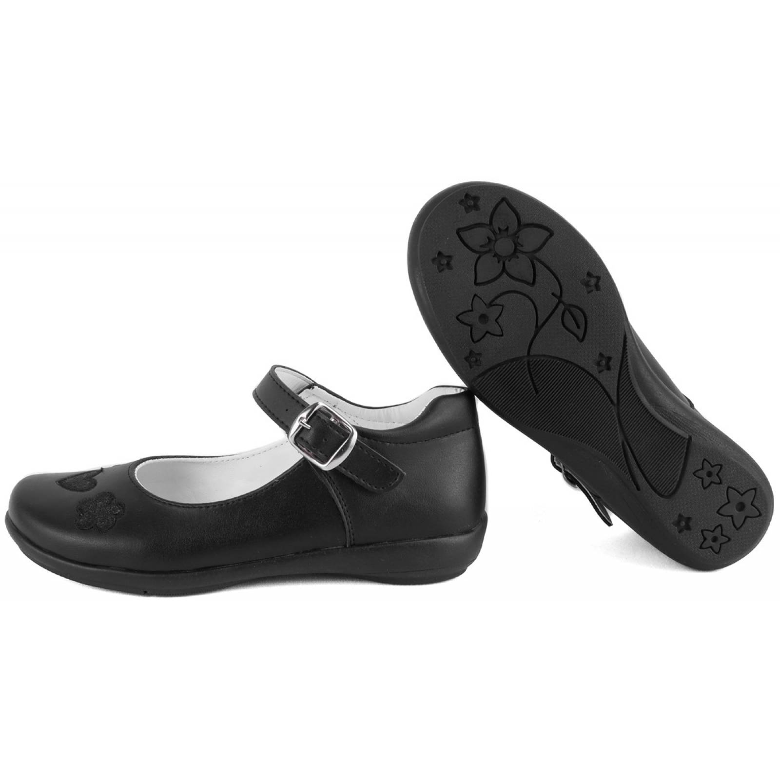 Zapato Escolares Niña Arco Soporte Flats Negros 2395-N 22-26
