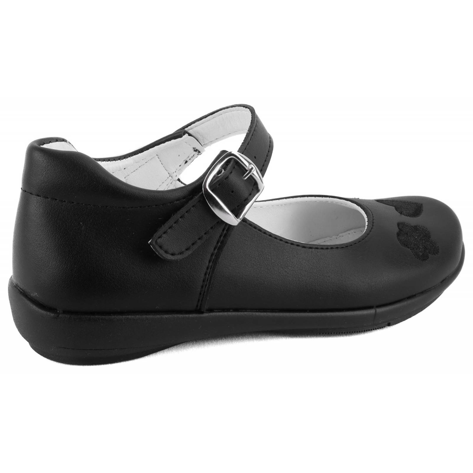 Zapato Escolares Niña Arco Soporte Flats Negros 2395-N 22-26