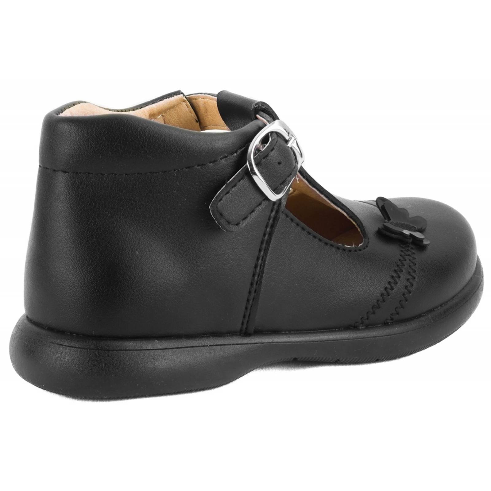 Zapatos Bota Escolares 100% Piel Arco Soporte Negros 2240-N (12.0 - 17.5)