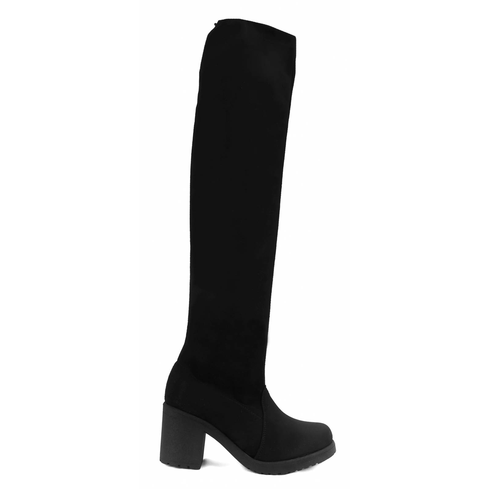 Botas Maxibota Extra Largas Tacon Suave Stretch 6000-N Negro