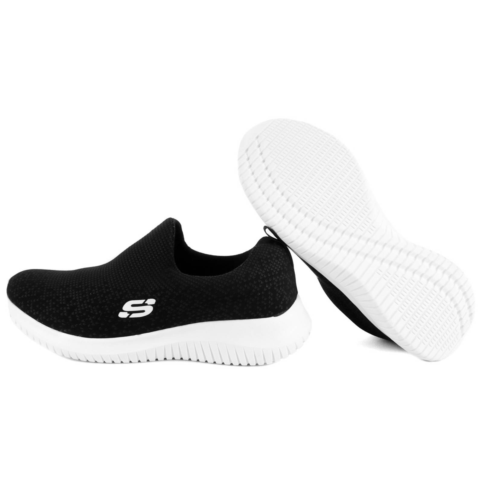 Tenis Mujer Deportivos Confort Slip On Cómodos Negro 110-NB.