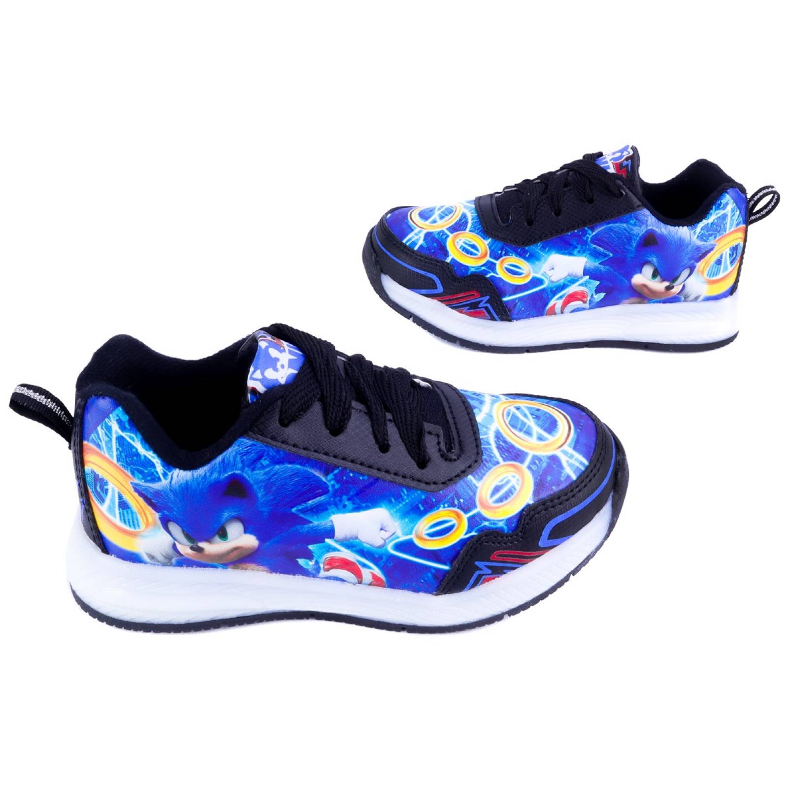 Tenis Niños Sonic The Hedgehog Luces Leds Juego 819-NN Negro (12.0 - 21.5)