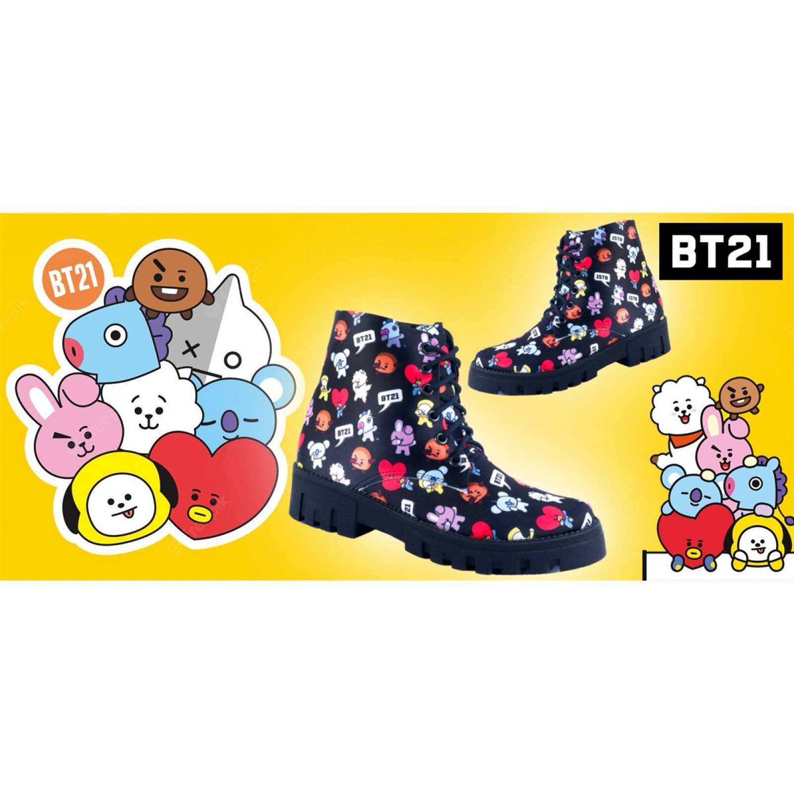 Bota Niña BT21 Personajes K-pop BTS Army Cómodas 900-N-BT21