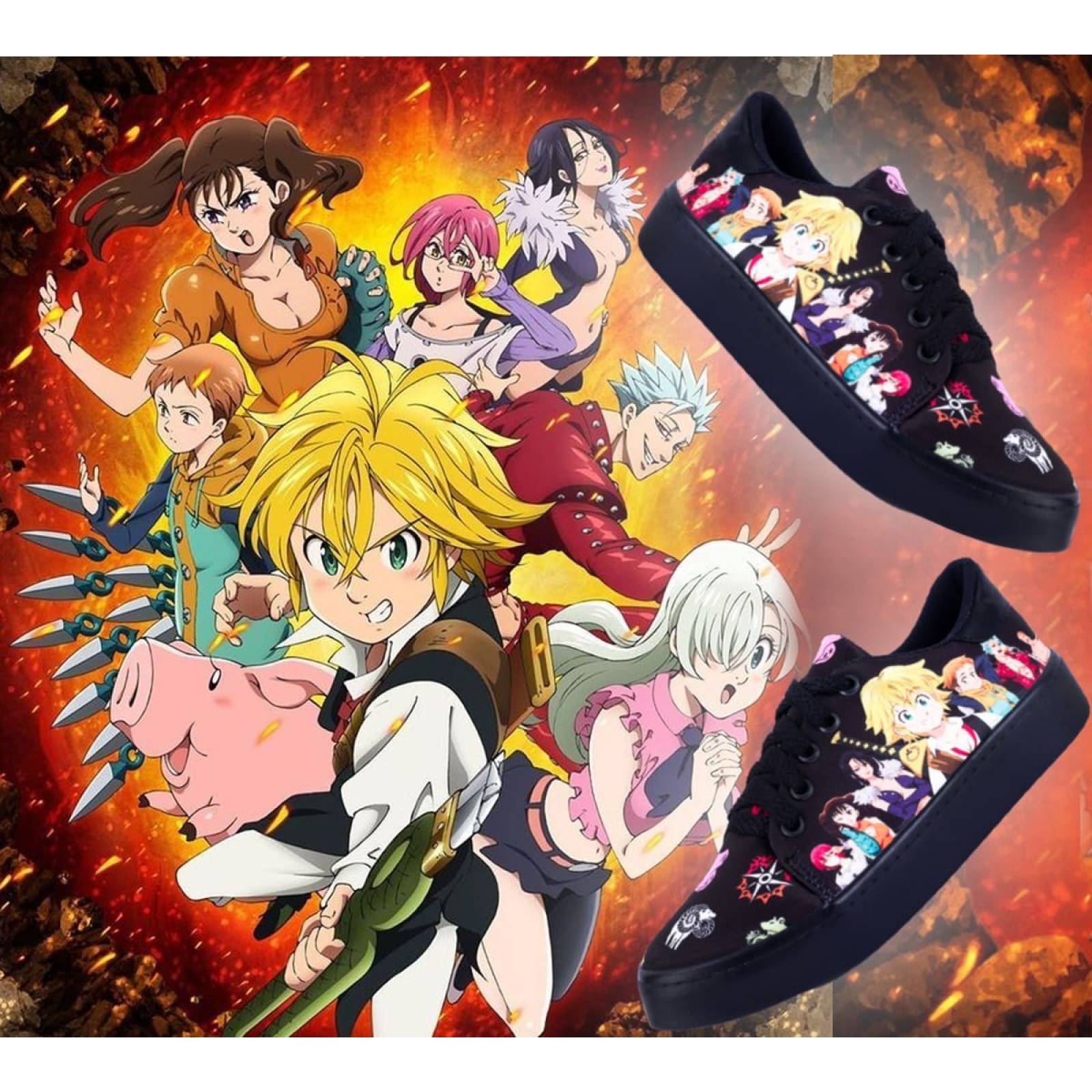 Tenis Los Siete Pecados Capitales Personajes Anime 431-NPC