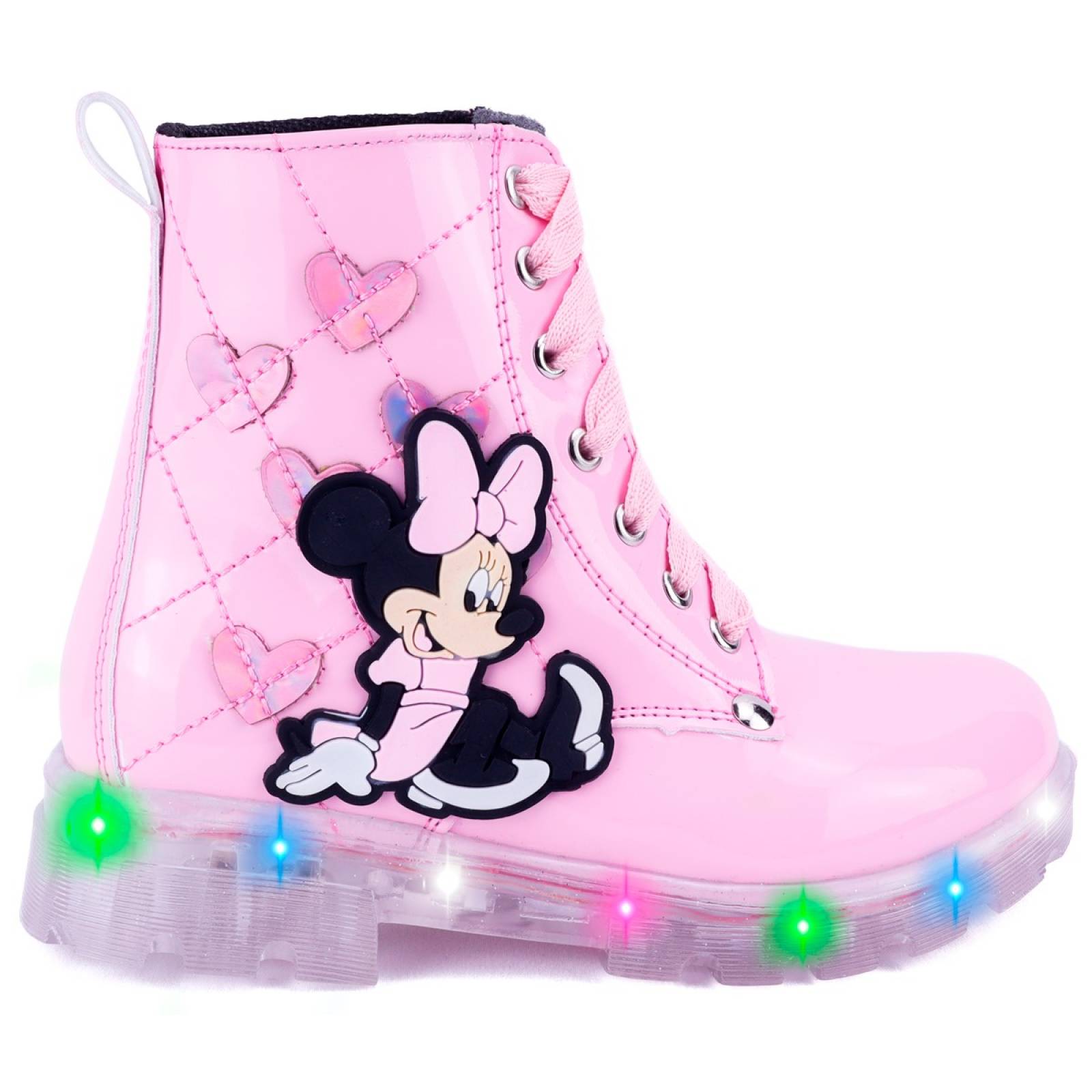 Botas Niña Mimi Ratoncita Luces Leds Charol Rosa 516-491-CR (12.0 - 21.0)