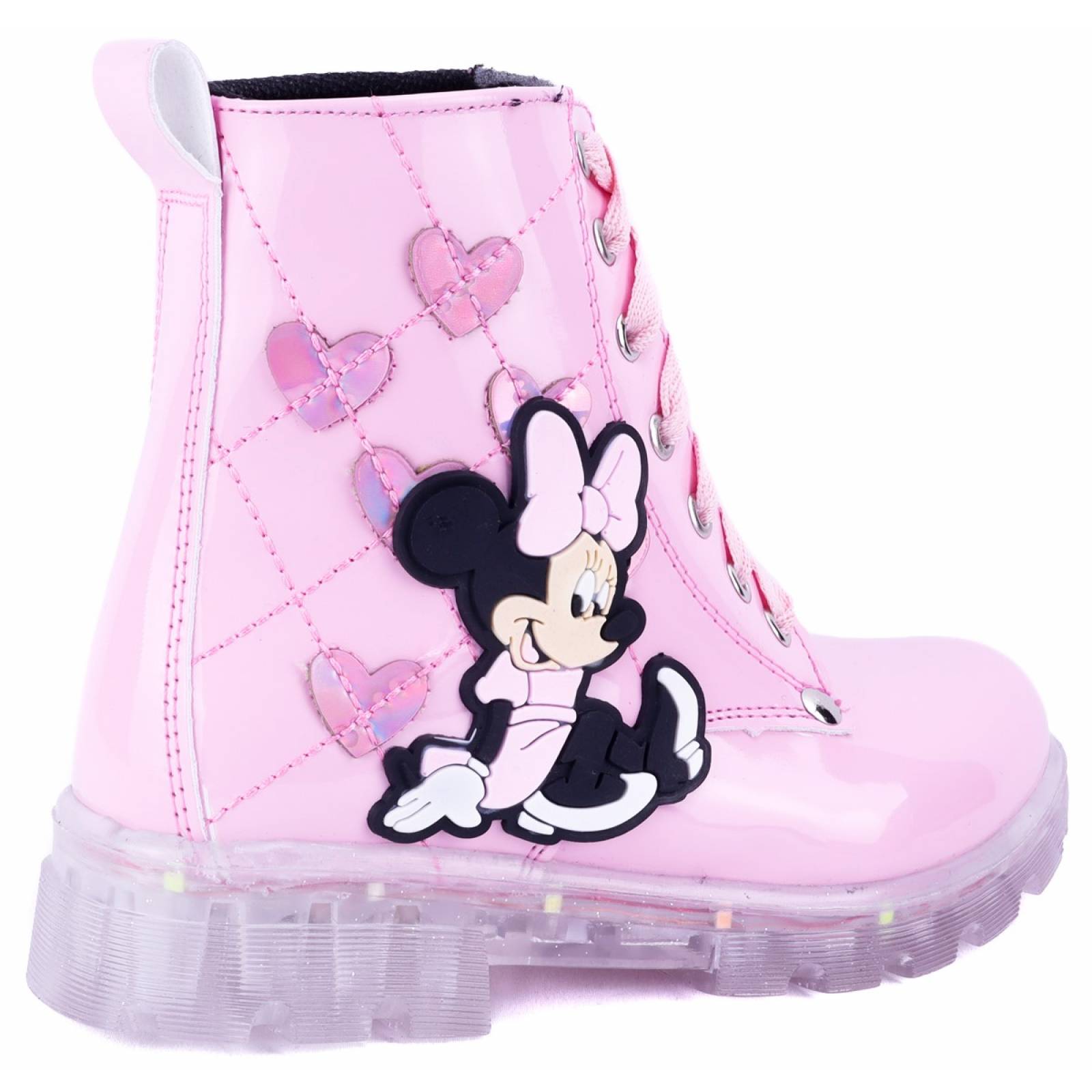 Botas Niña Mimi Ratoncita Luces Leds Charol Rosa 516-491-CR (12.0 - 21.0)