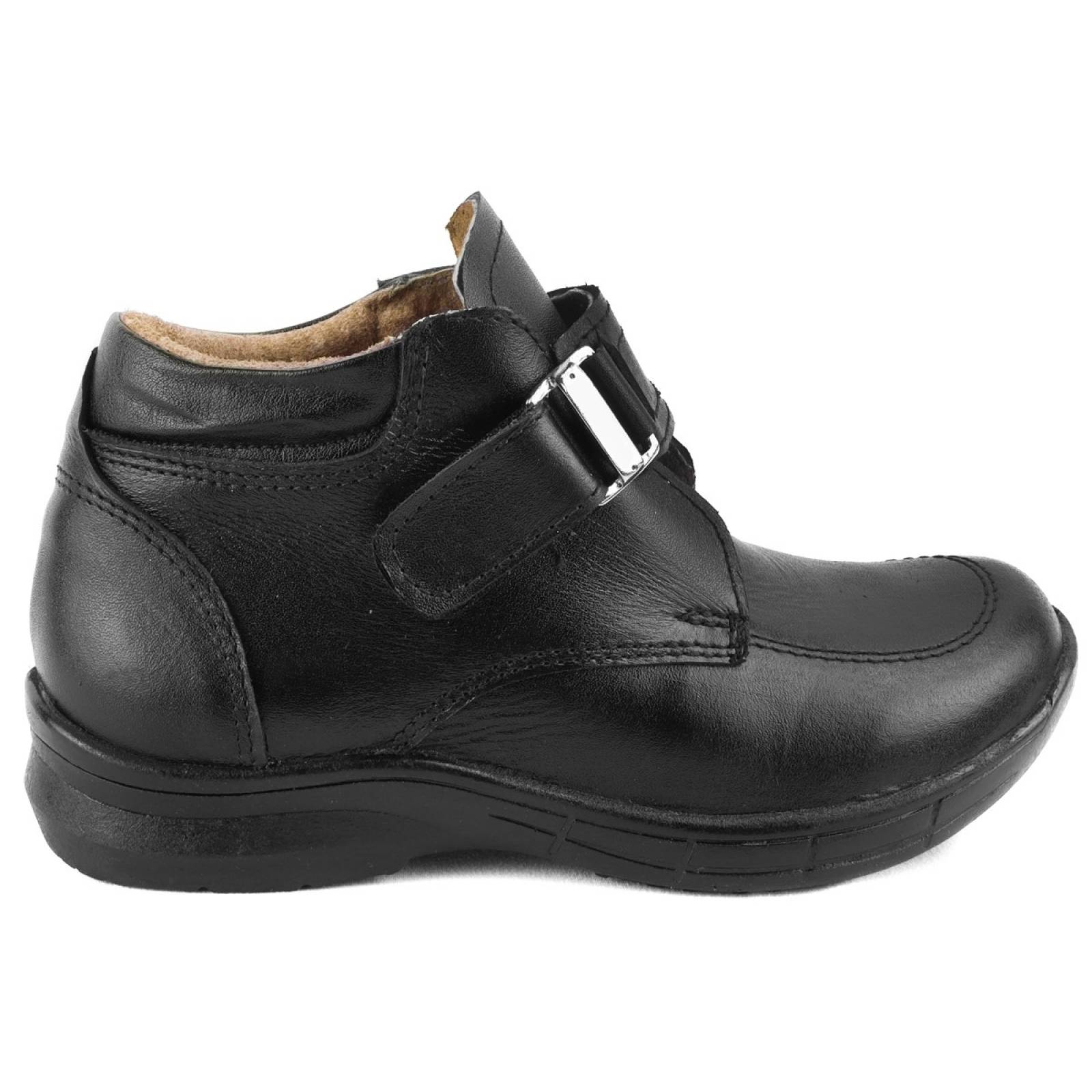 Zapato Niño Escolar Negro 100% Piel Arco Ortopédico 1022-2-n (12.0 - 21.0).