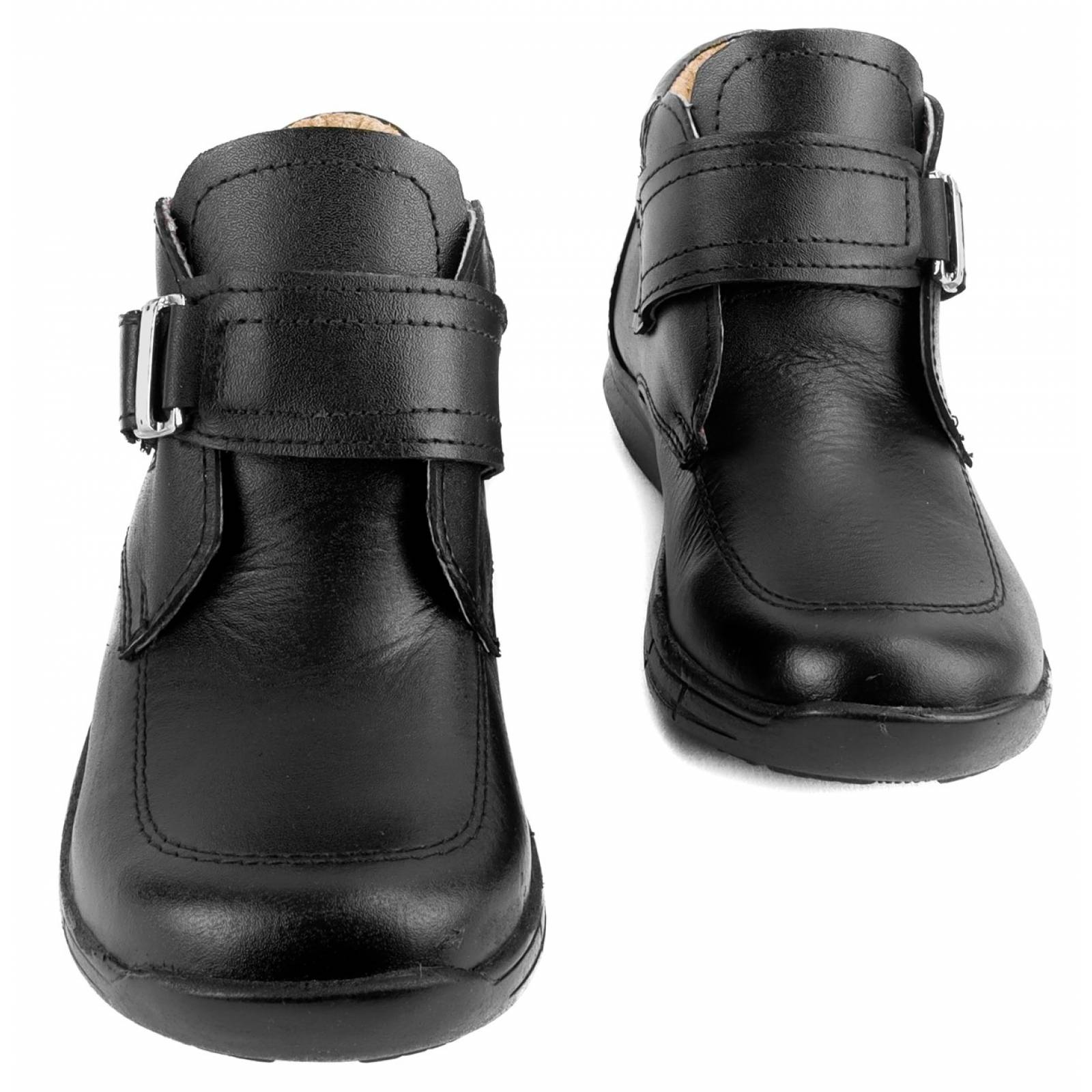 Zapato Niño Escolar Negro 100% Piel Arco Ortopédico 1022-2-n (12.0 - 21.0).