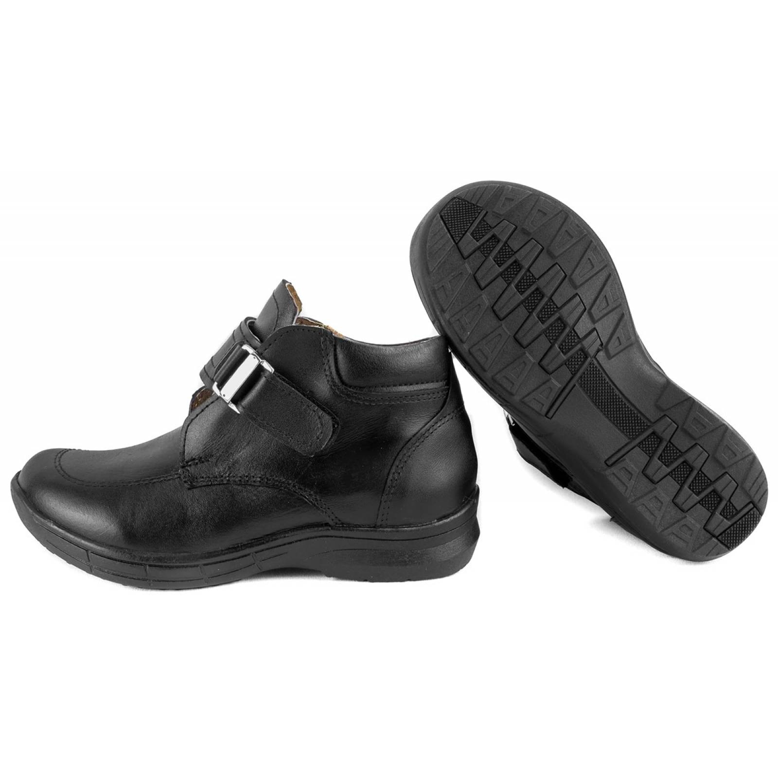 Zapato Niño Escolar Negro 100% Piel Arco Ortopédico 1022-2-n (12.0 - 21.0).