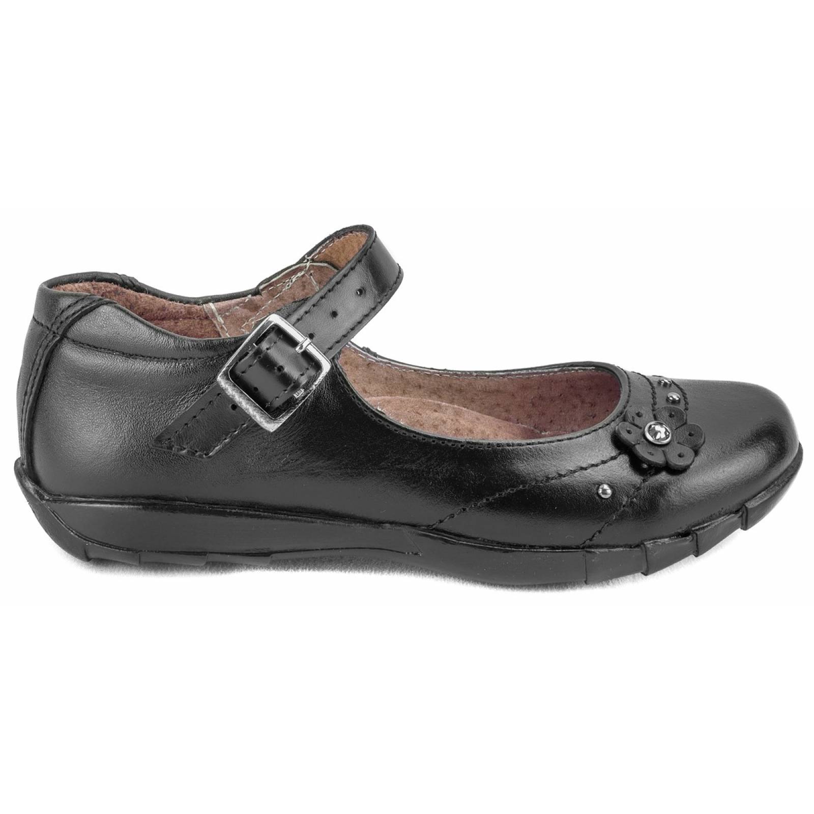 Zapato Niña Escolar 100% Piel Arco Ortopédico 2005-N 12-21.5 (12.0 - 21.5).