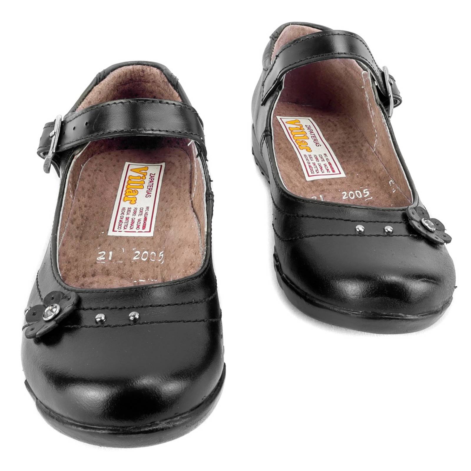 Zapato Niña Escolar 100% Piel Arco Ortopédico 2005-N 12-21.5 (12.0 - 21.5).