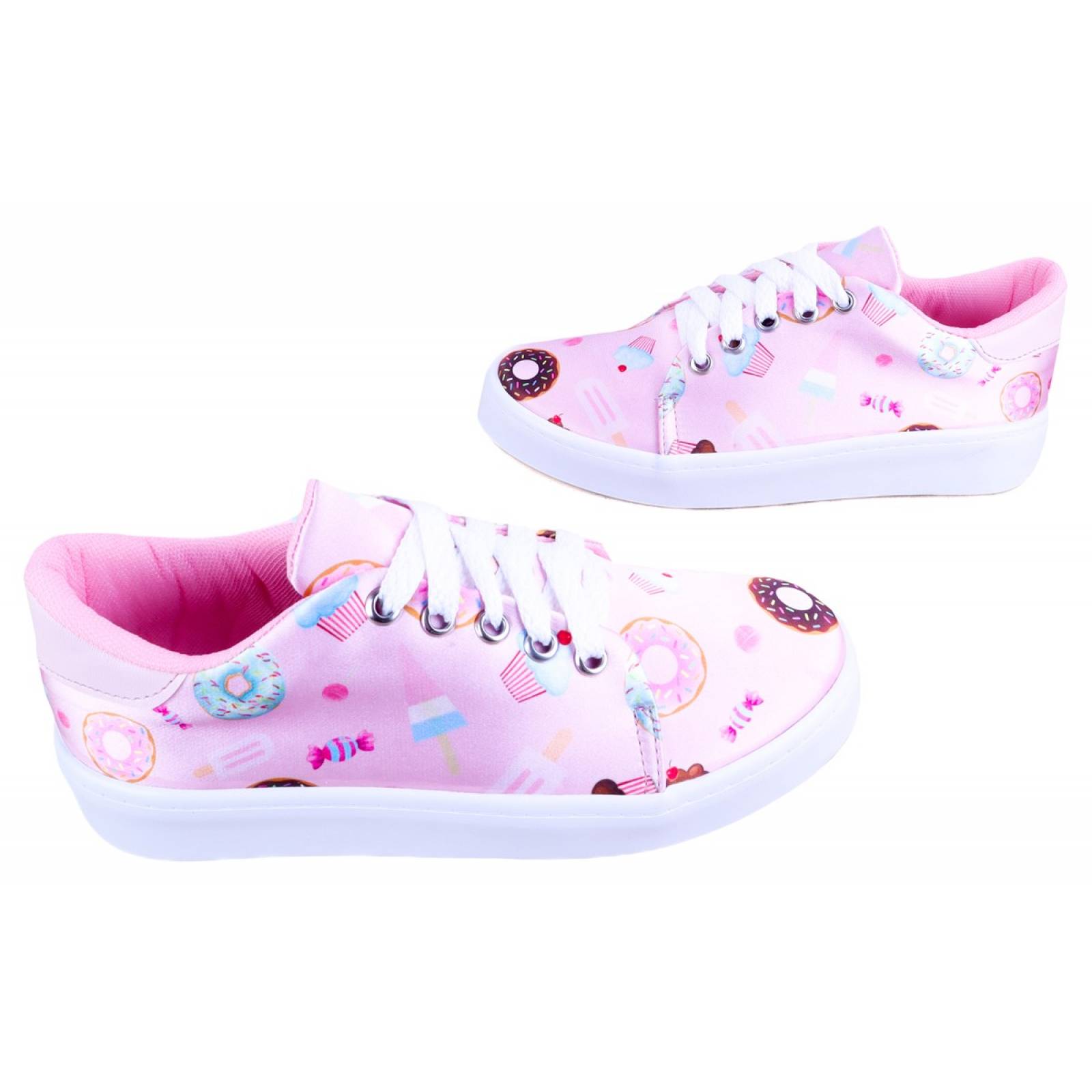 Tenis Niña Dulces Helados Cómodo Casual 301-RP Rosa Postres