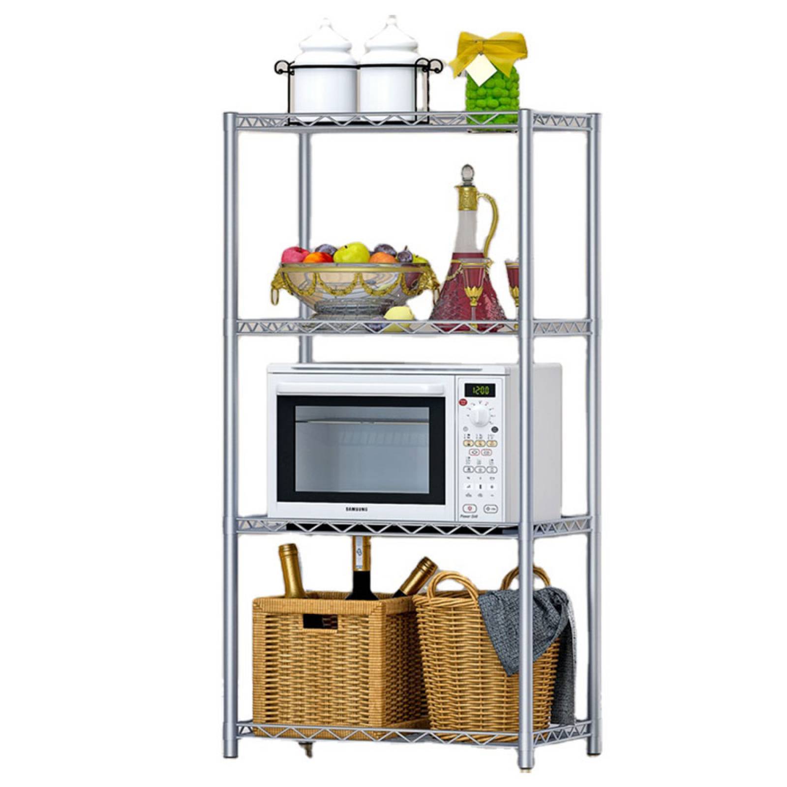 Rack Mueble Multiusos Con Repisas Cocina Horno Hoyas Platos