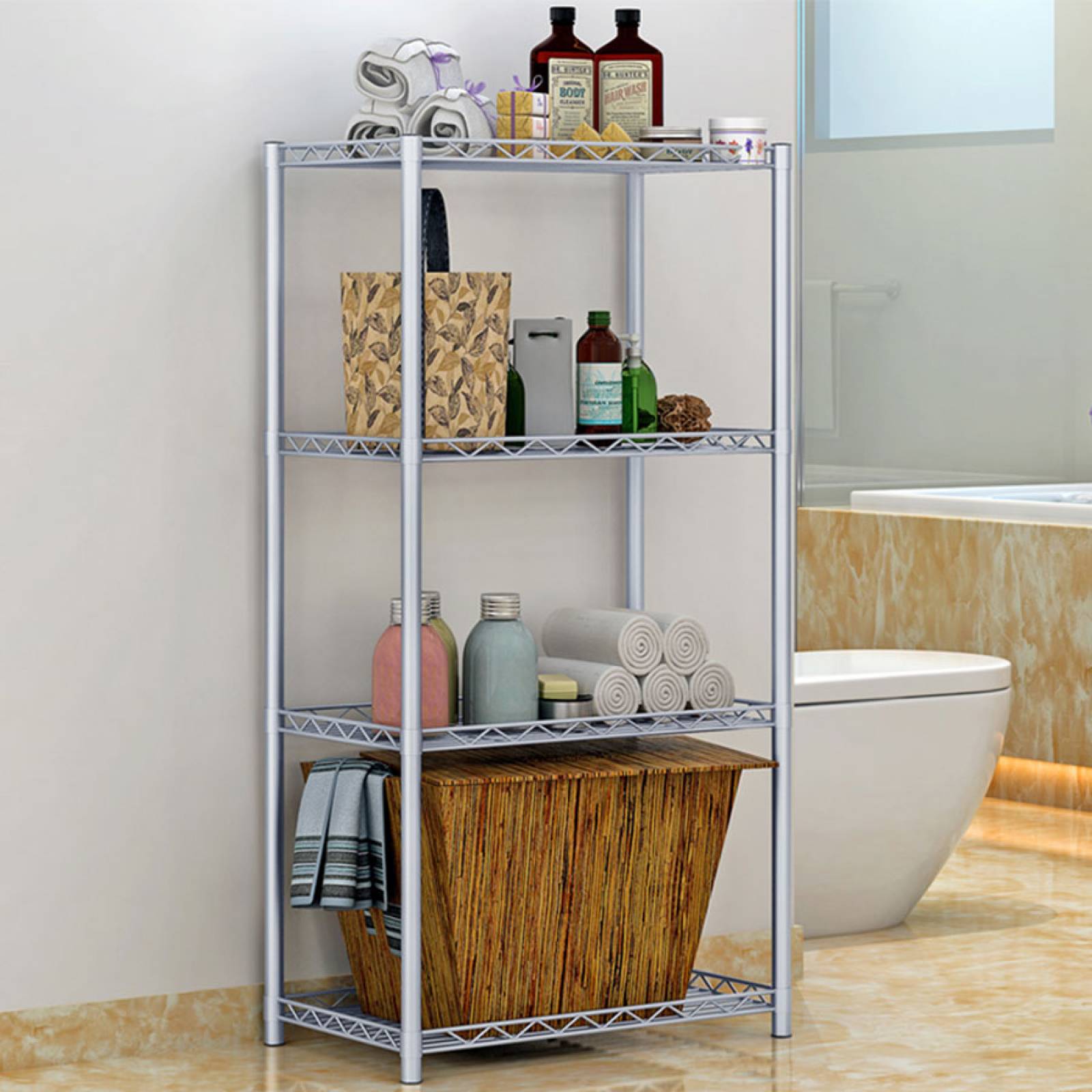 Rack Mueble Multiusos Con Repisas Cocina Horno Hoyas Platos