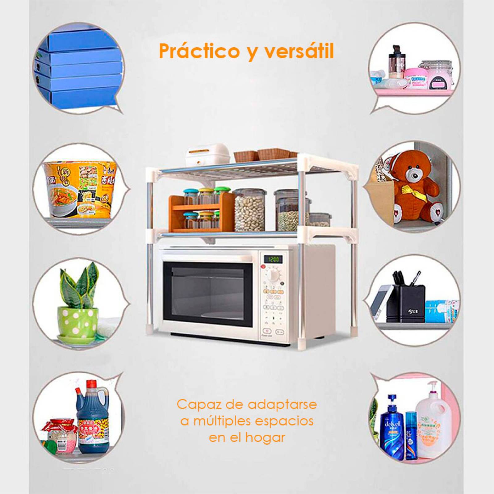 Mueble Organizador Armable Cocina Librero Horno Baño Toallas