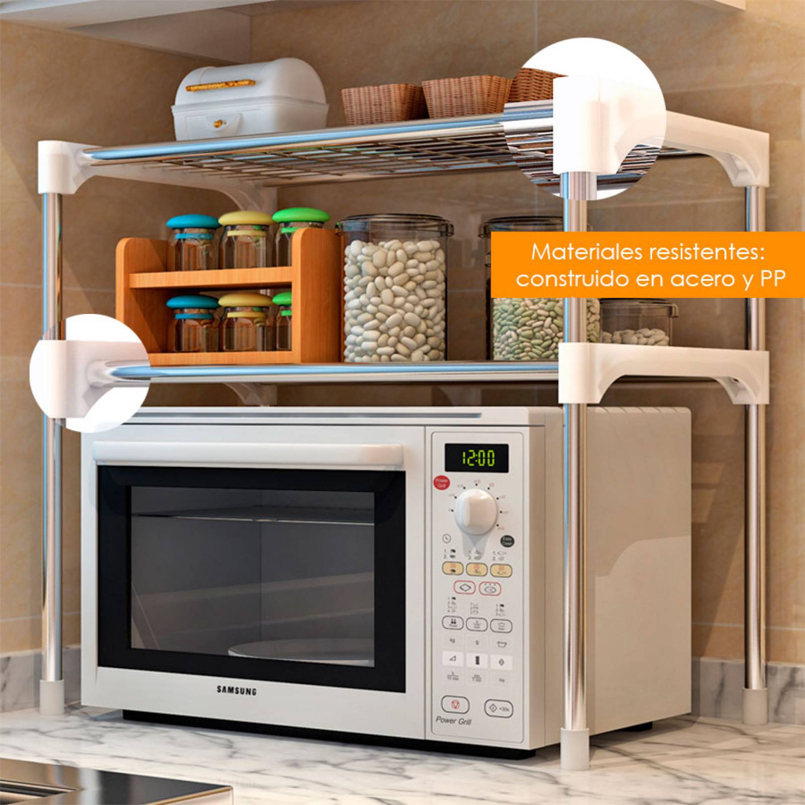 Mueble Organizador Armable Cocina Librero Horno Baño Toallas