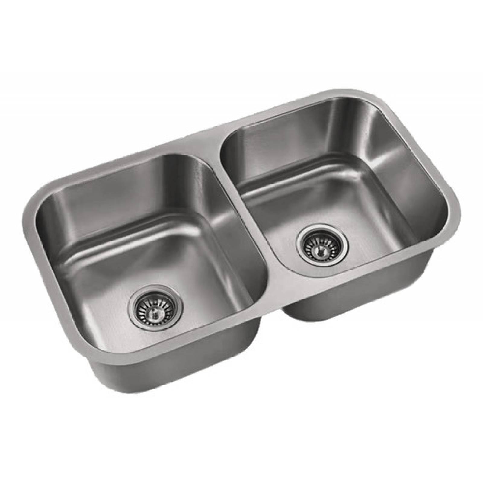 Fregadero De Cocina, Tarja Doble Acero Inox. incluye contra canastas, cespol, accesorios y tabla para cortar de regalo