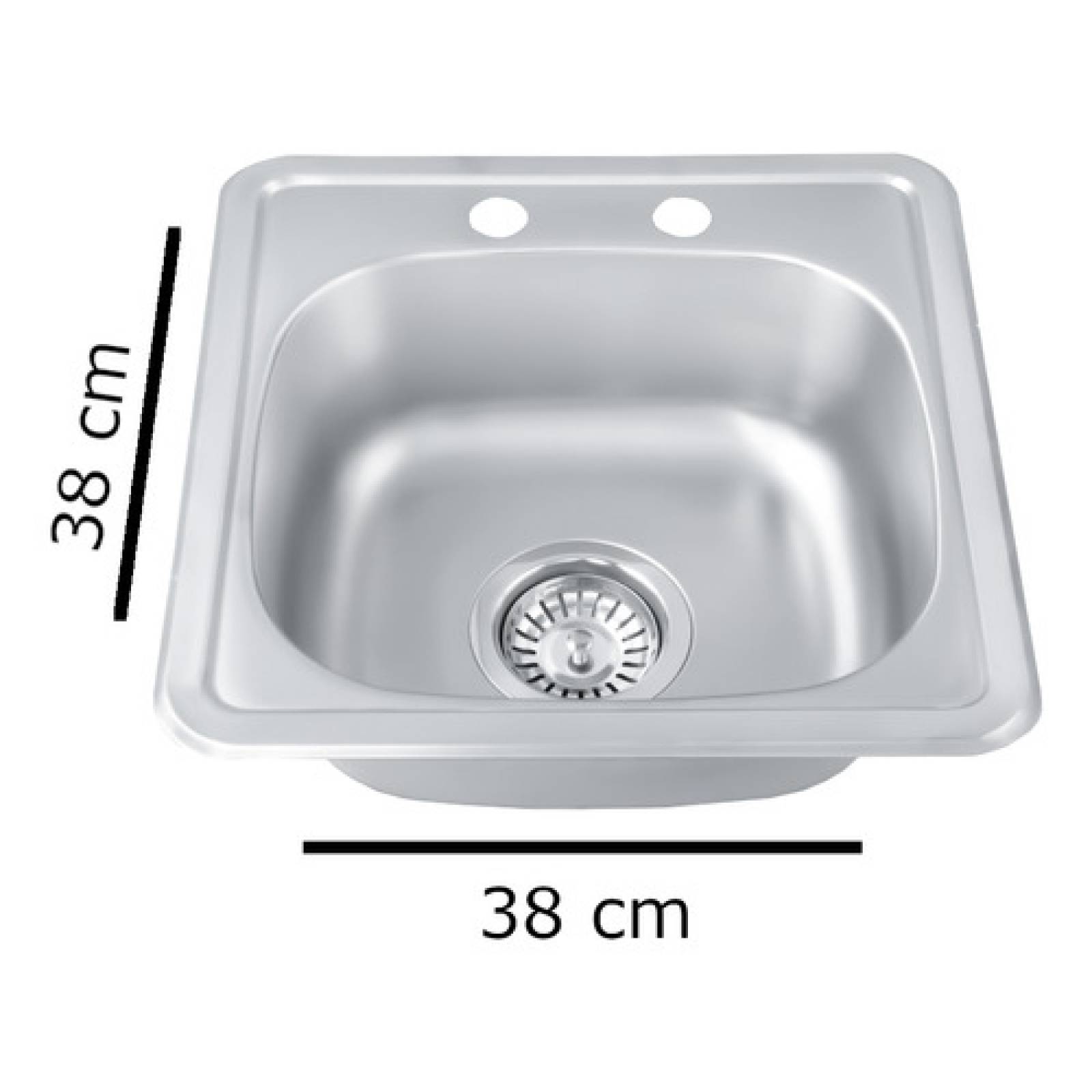 Tarja Sencilla con Mezcladora de Acero Inoxidable