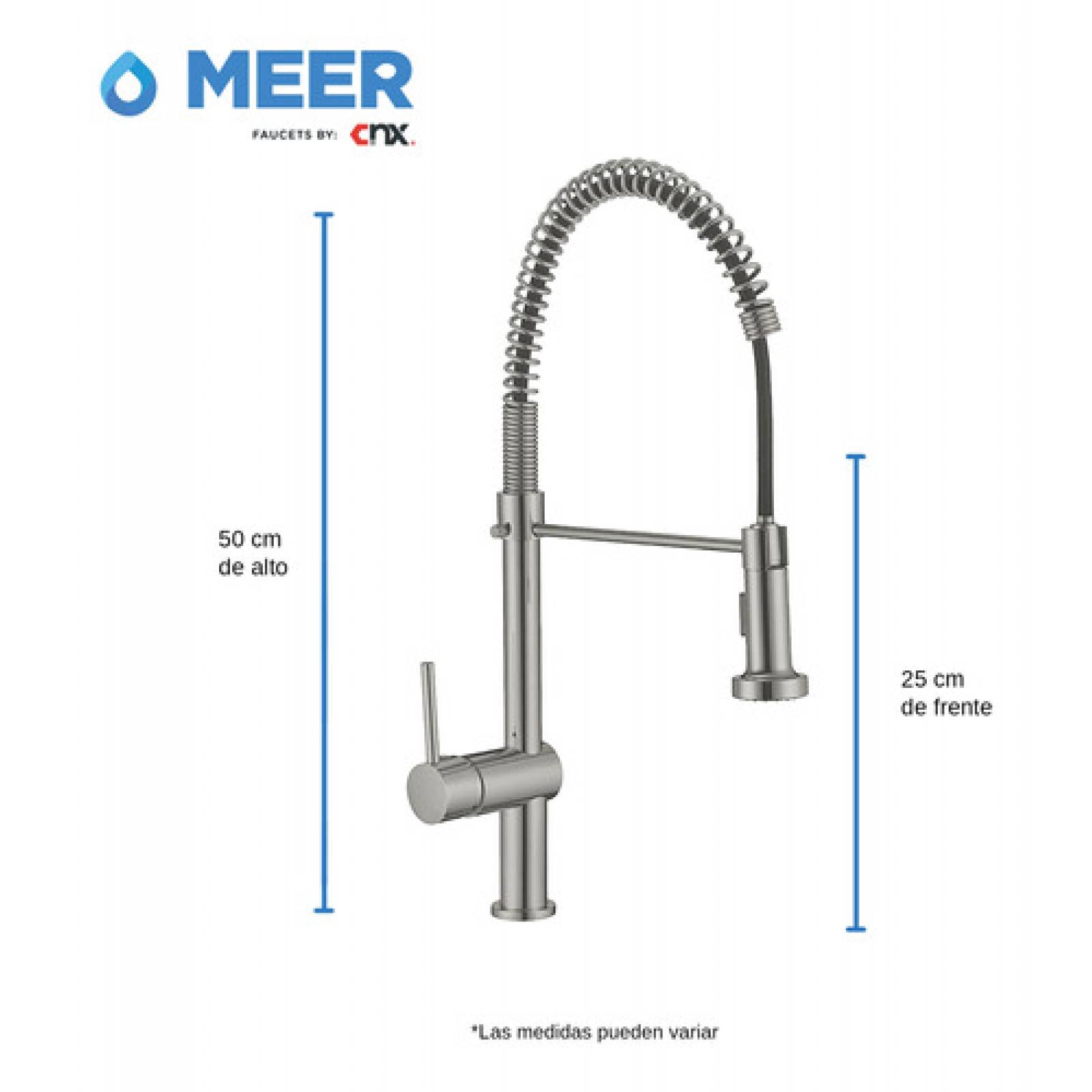 Kit de Tarja Sencilla de Acero Inoxidable con Mezcladora Monomando Premium