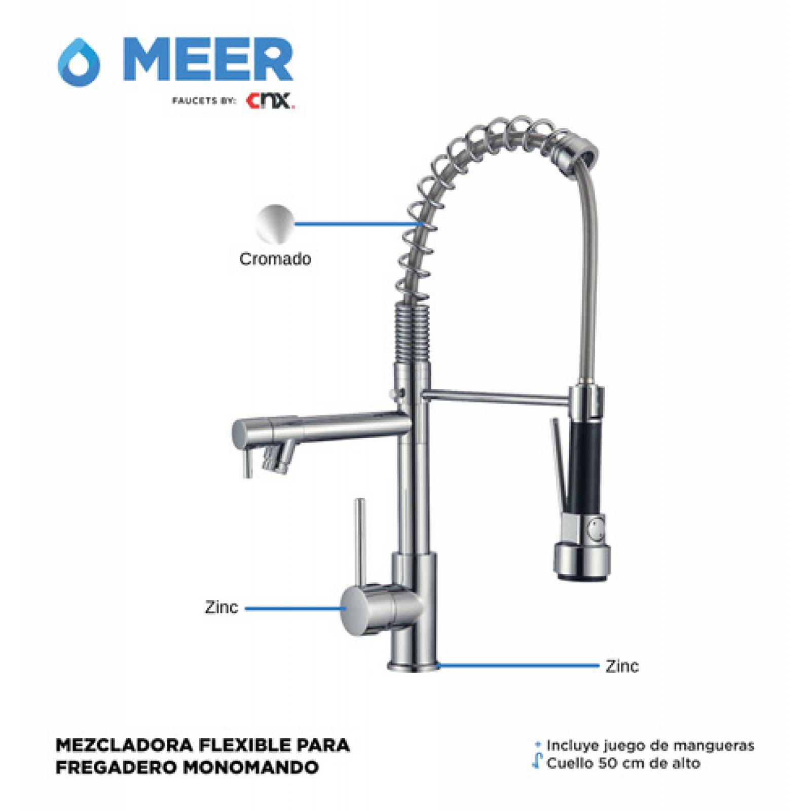 FREGADERO ACERO INOXIDABLE TARJA 2 TINAS + GRIFO MEZCLADORA 1 PZA.