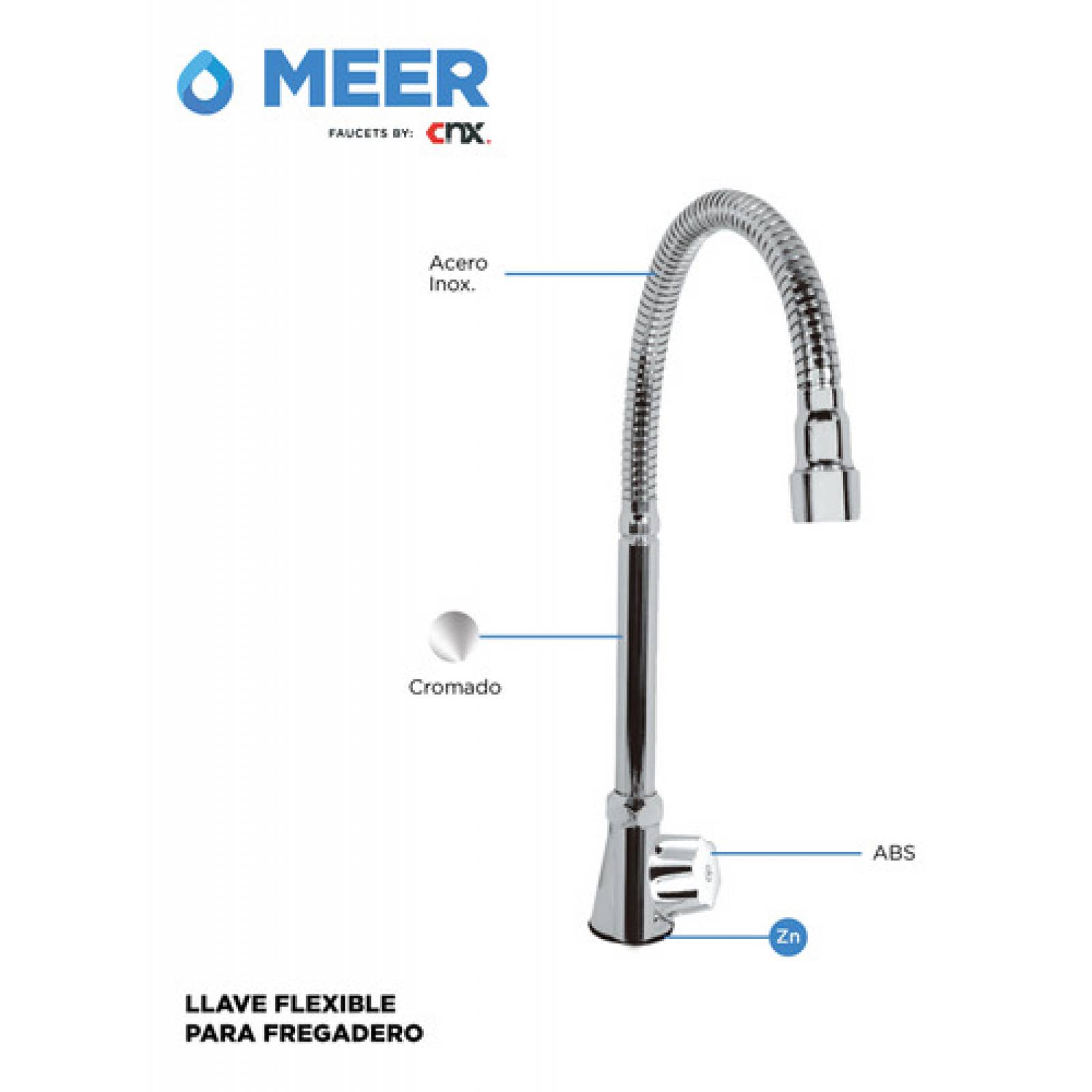 Tarja Pequeña Con Llave De Acero Inoxidable Flexible