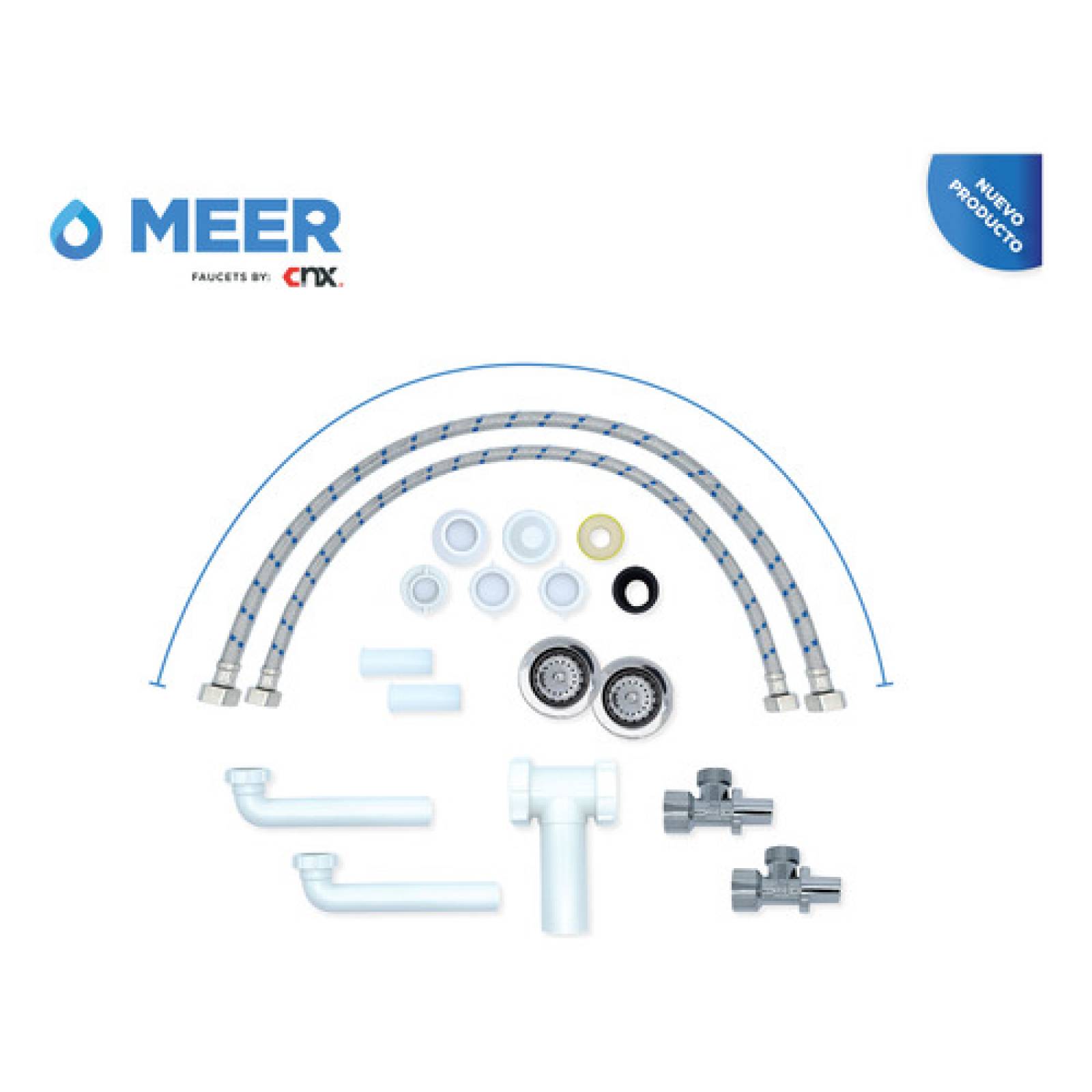 Tarja De Cocina Negro Mate Con Mezcladora Y Complementos