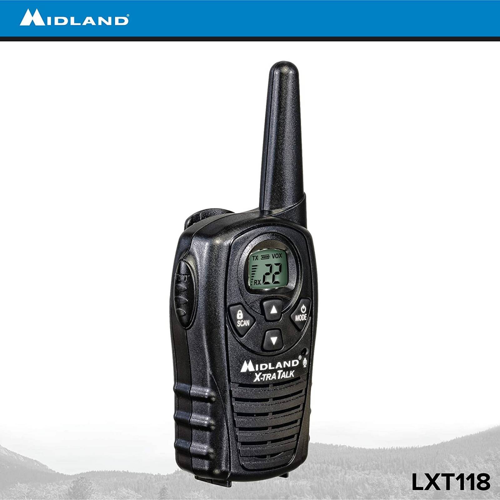 Walkie Talkie Midland Lxt118vp Hasta 28km (18 Millas)