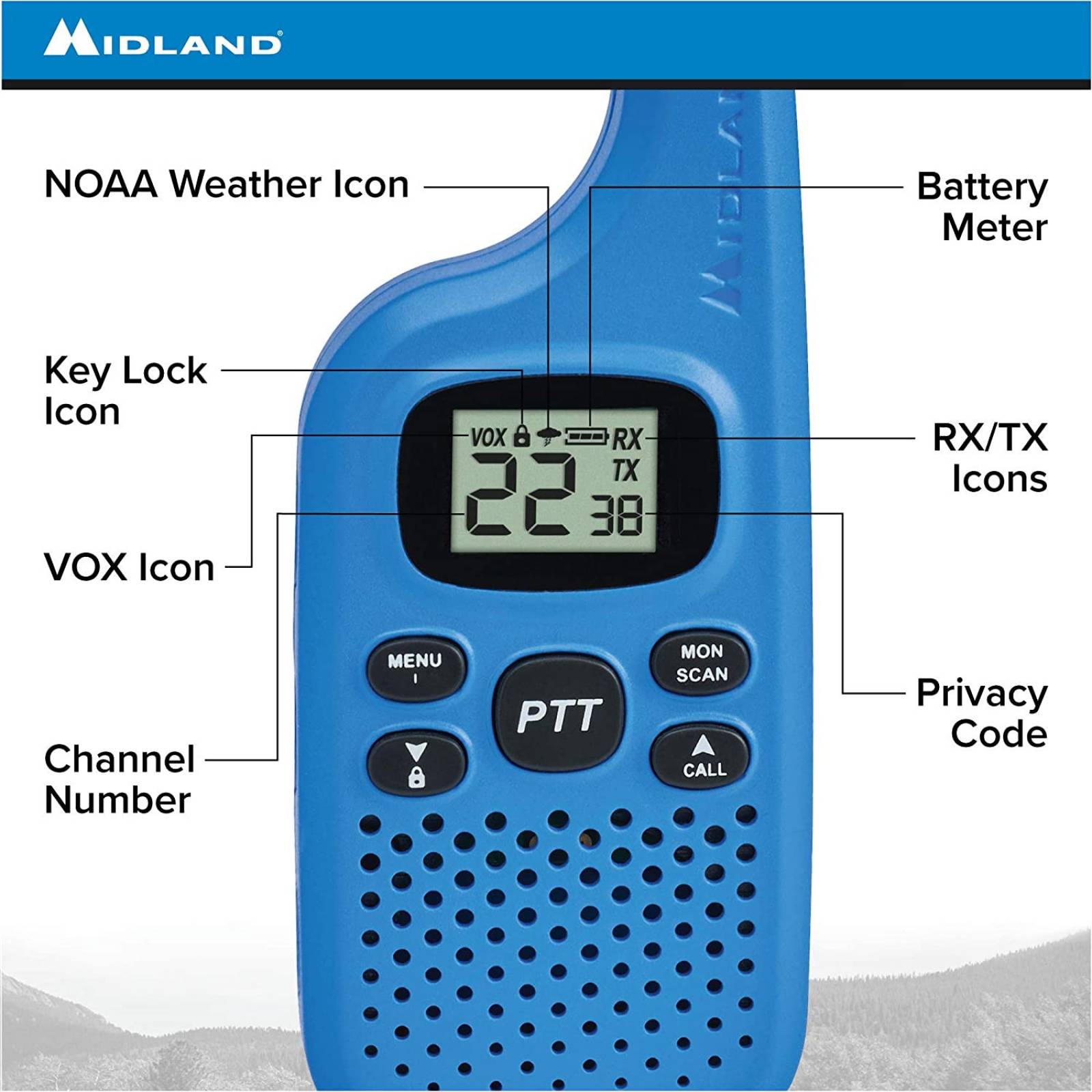 Walkie Talkie Midland T20 Hasta 25km (16millas)