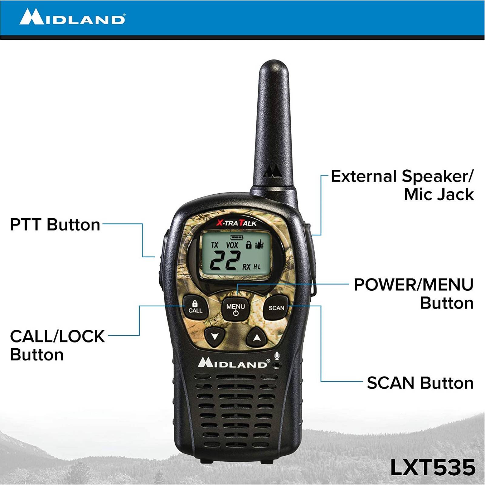 Radios 2 Vias Midland T75vp3 61km (38 Millas)