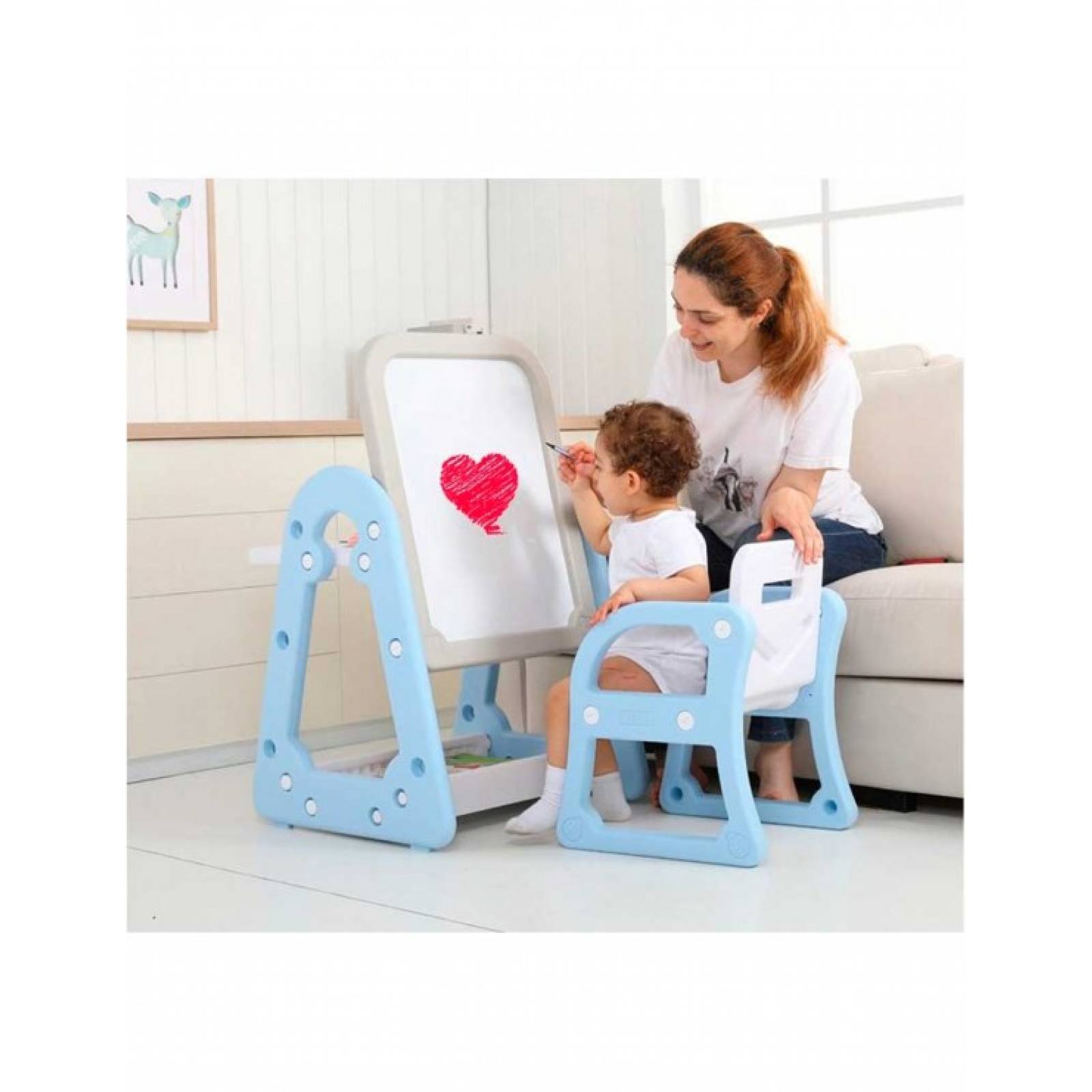 Pizarrón infantil 2 en 1 azul