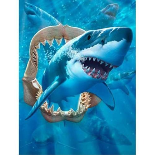 Lenticular 3D LiveLife Pictures - Great White Jaws