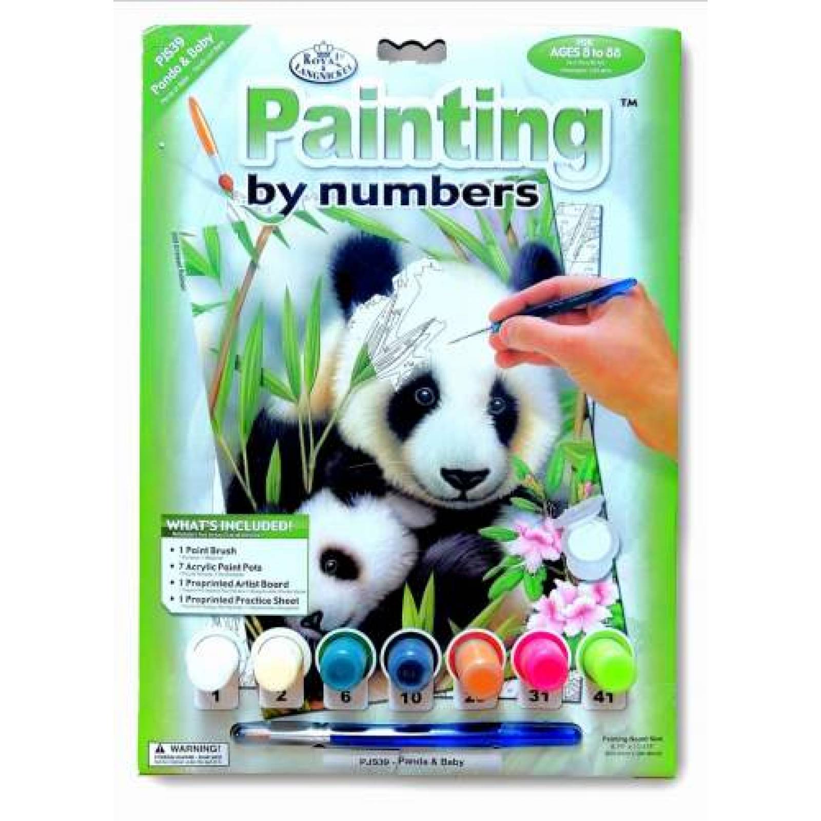 Kit para pintar por numeros "Panda & Baby"