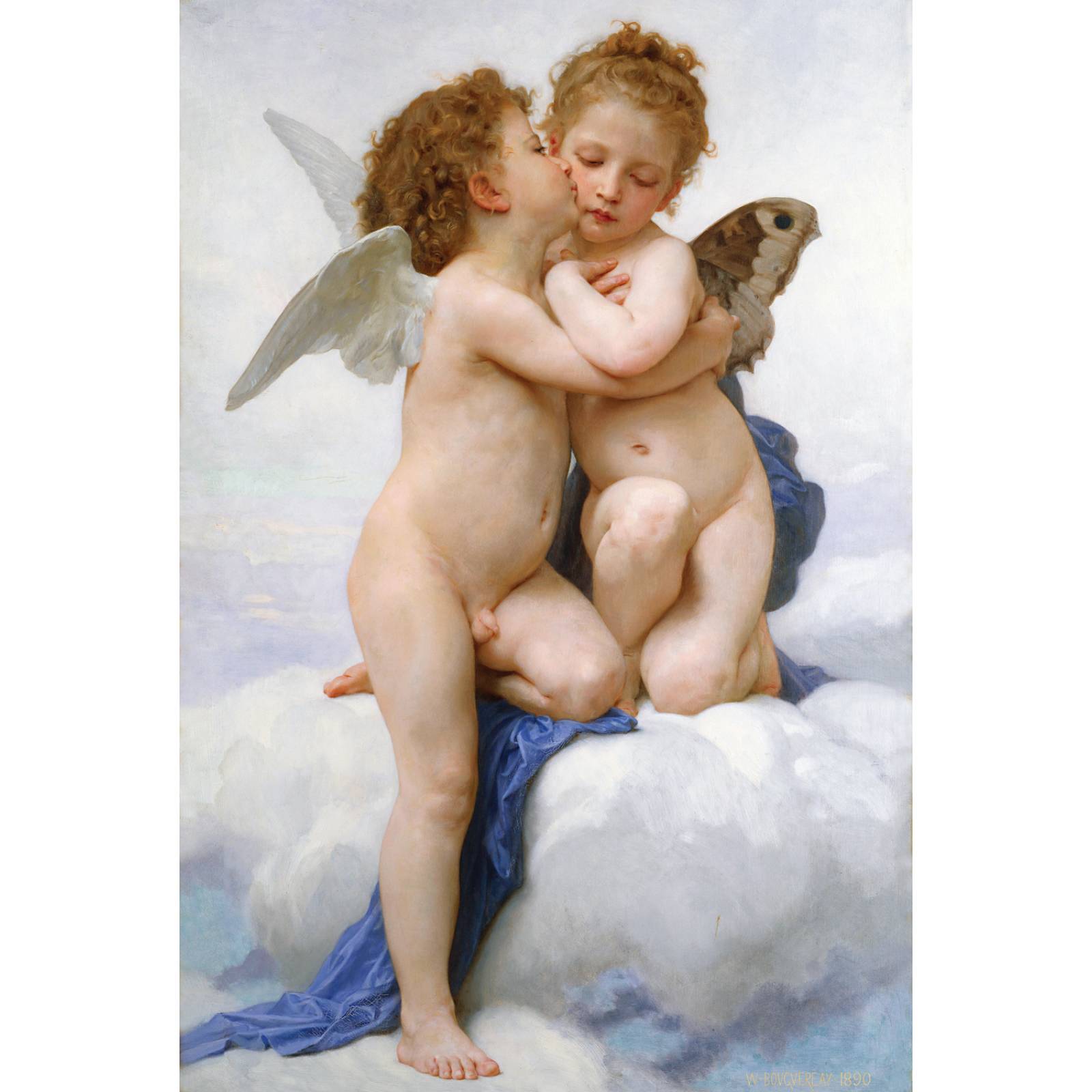 Rompecabezas Cupid and Psyche as Children, Bouguereau de 1000 pzs.